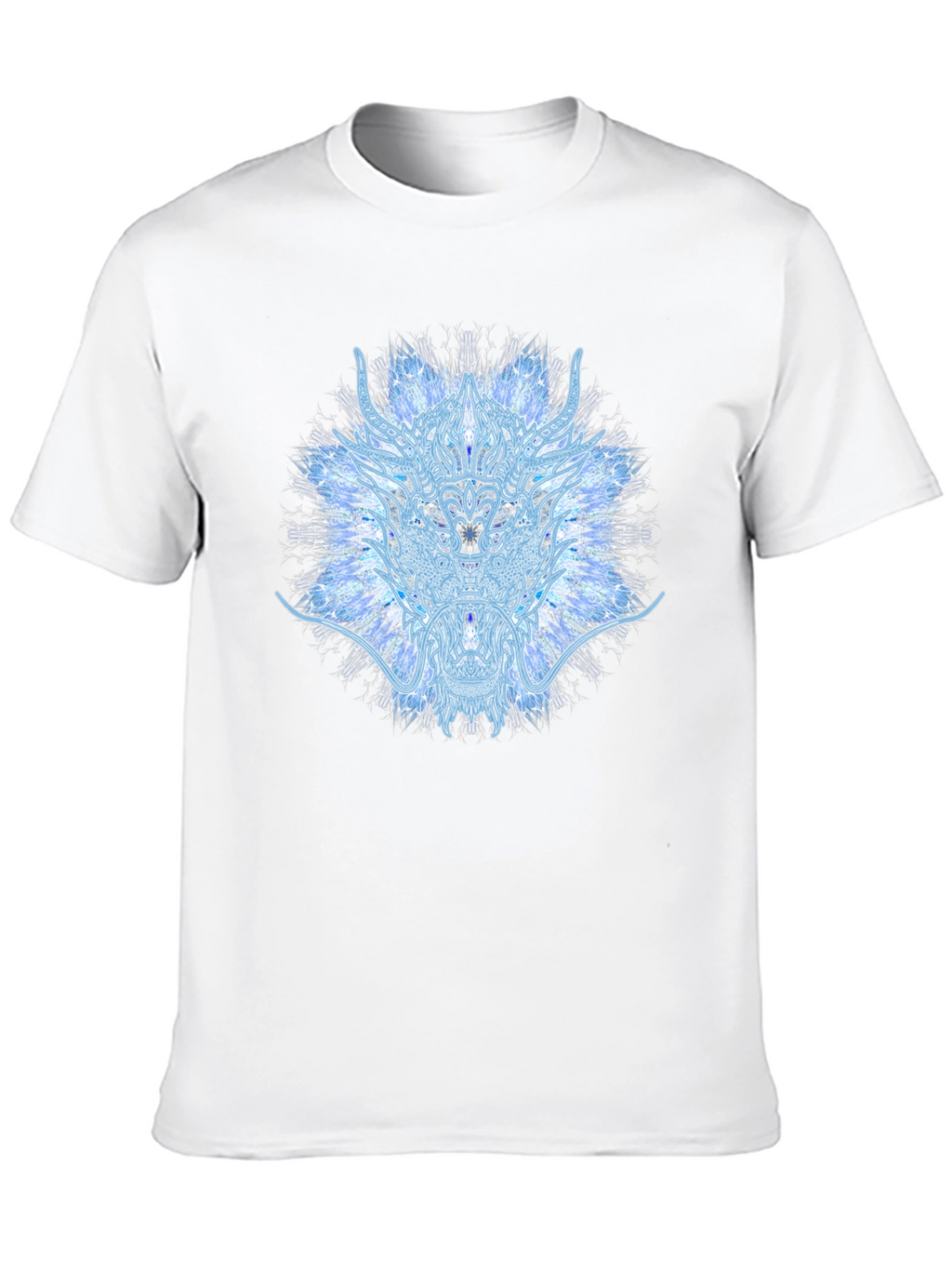 Blue Fractal T-Shirt - Stylish Graphic Tee