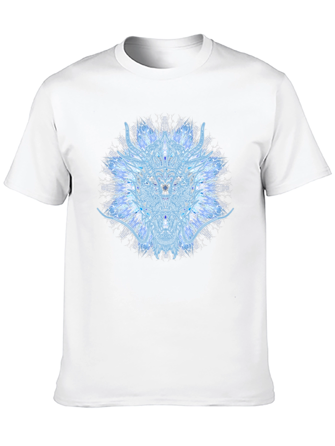 Blue Fractal T-Shirt - Stylish Graphic Tee