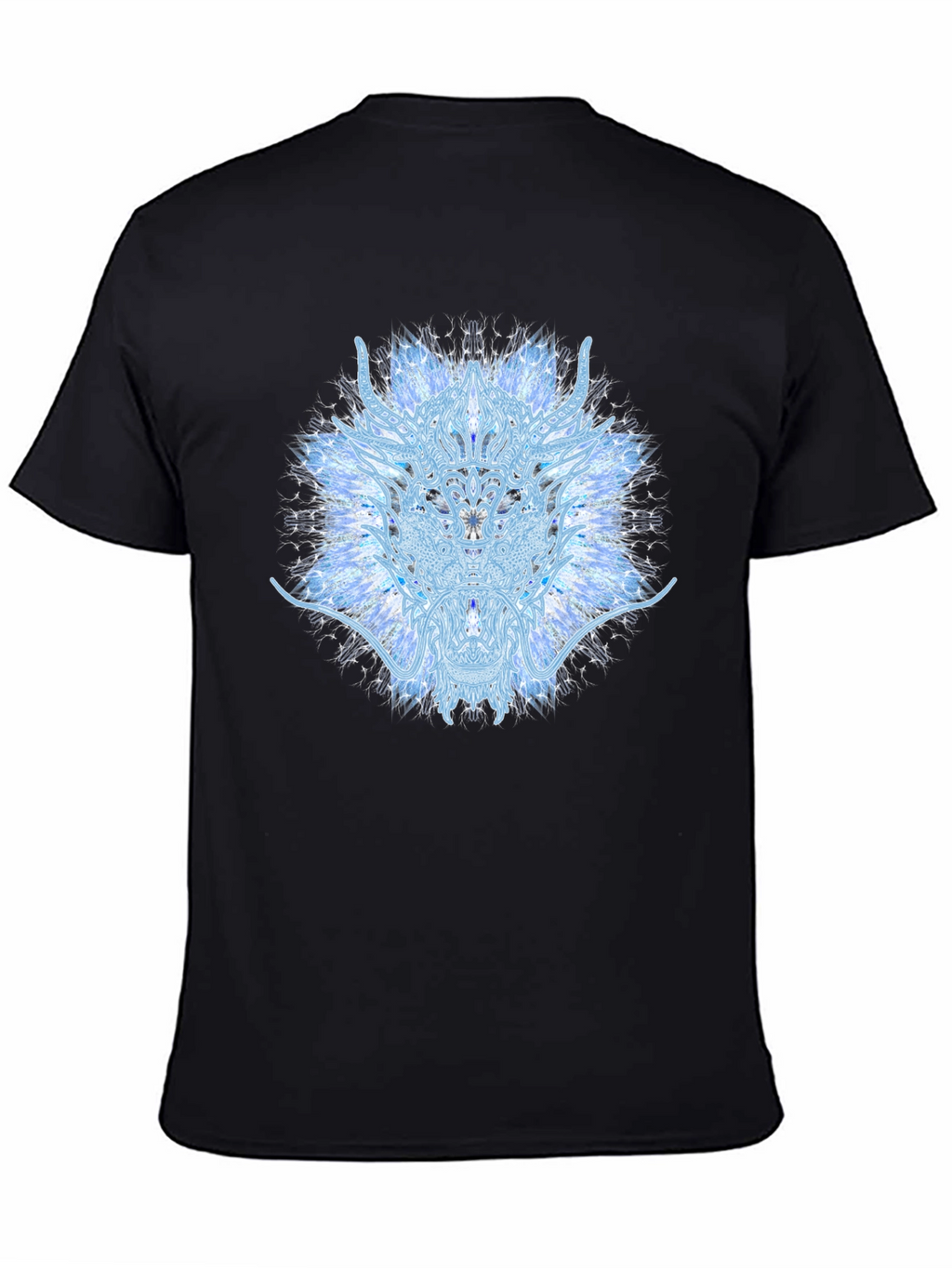 Blue Fractal T-Shirt - Stylish Graphic Tee