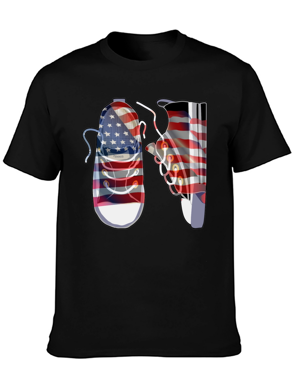 American Flag Shoes Graphic Tee
