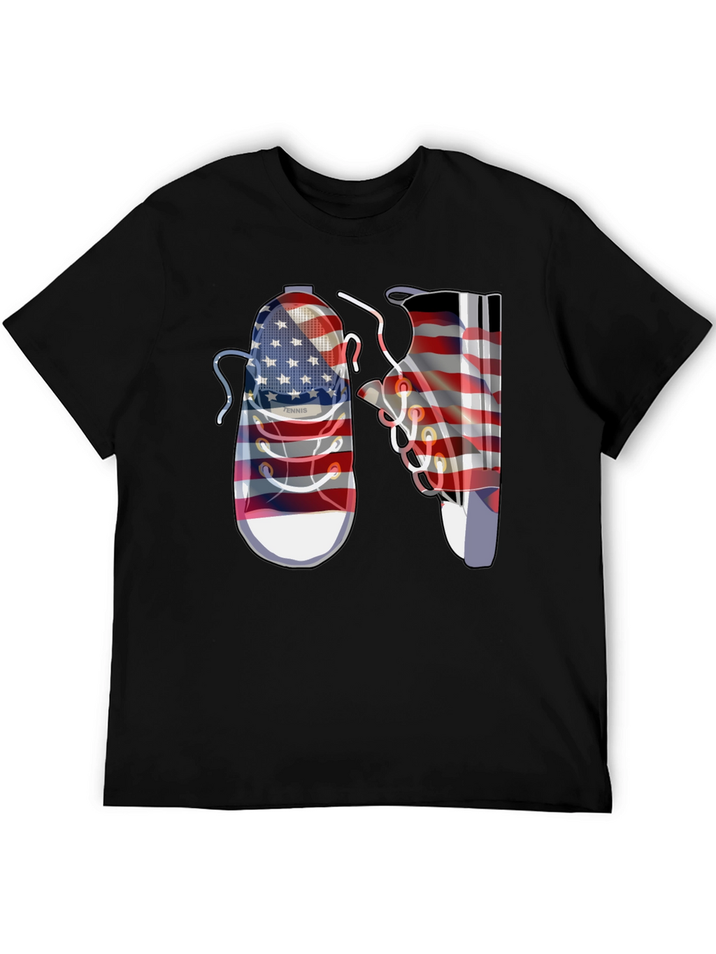 American Flag Shoes Graphic Tee
