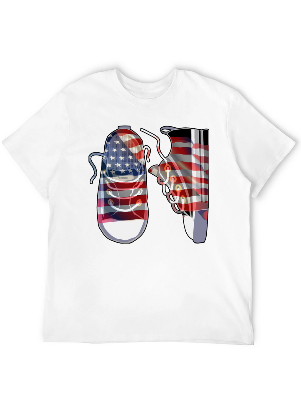 American Flag Shoes Graphic Tee