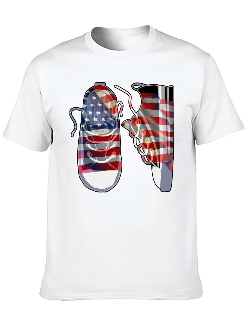 American Flag Shoes Graphic Tee