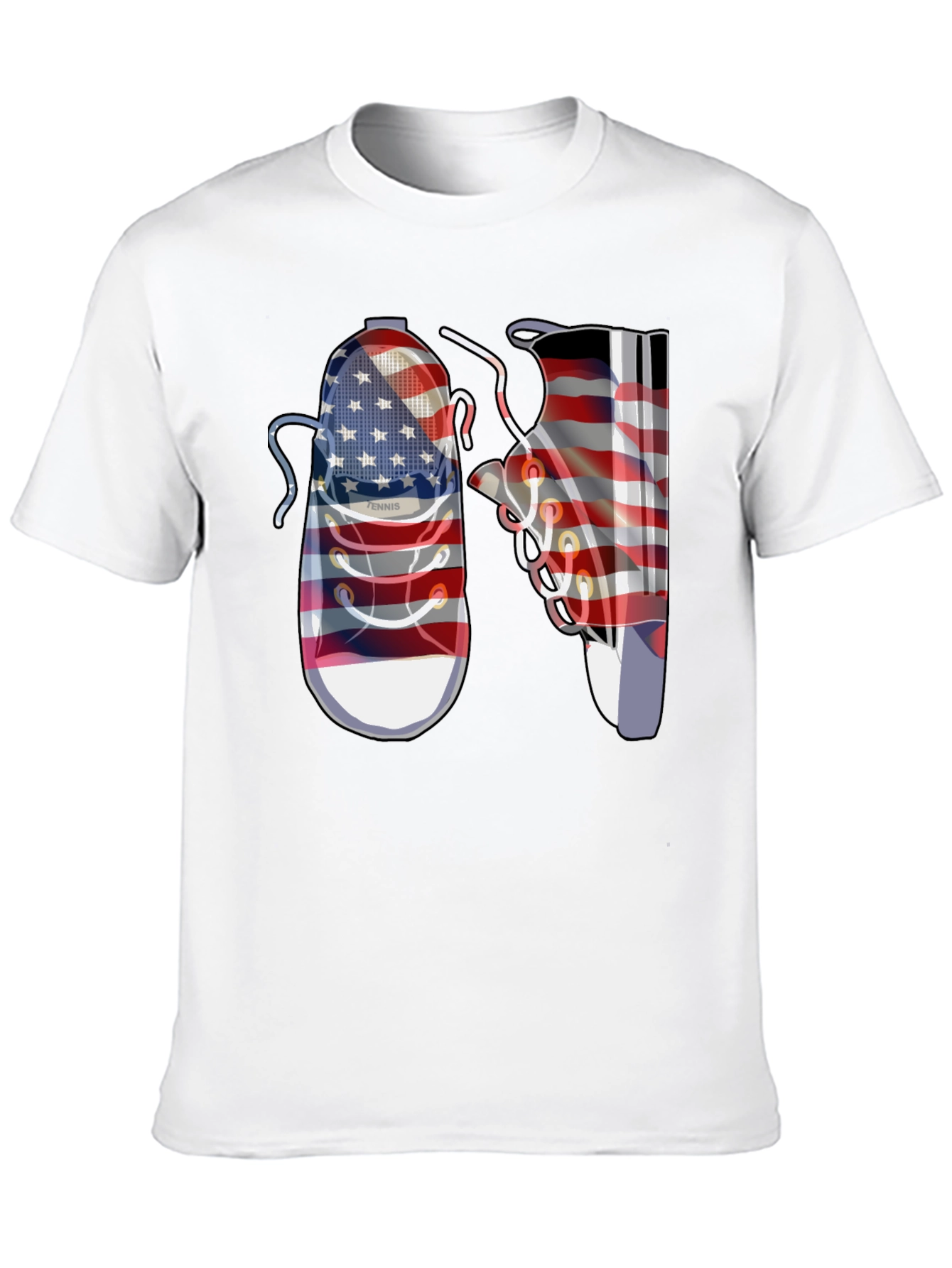 American Flag Shoes Graphic Tee