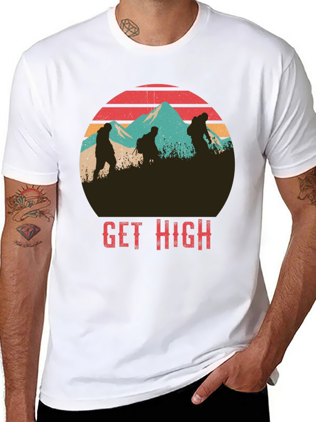 Get High Hiking Graphic T-Shirt