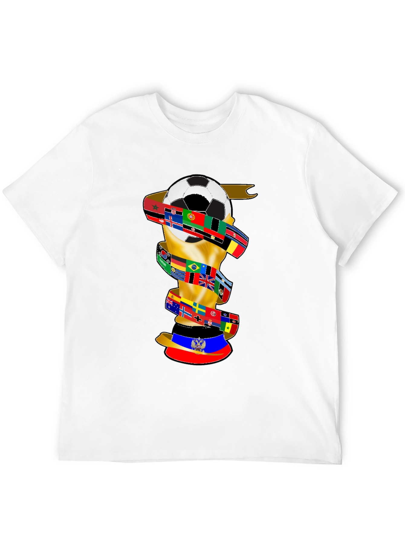 Soccer World Flags Graphic T-Shirt