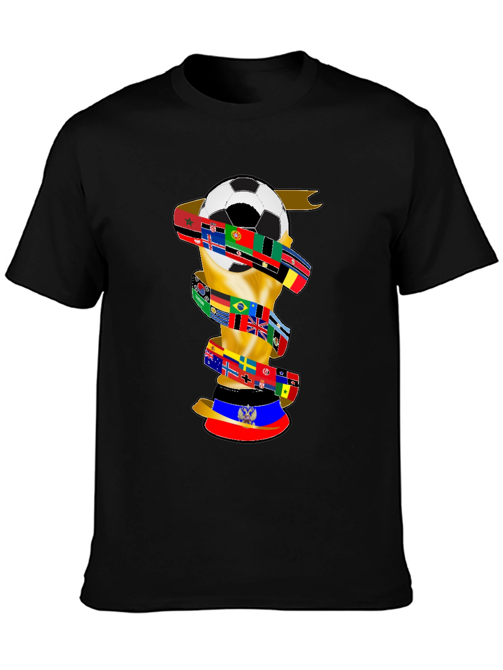 Soccer World Flags Graphic T-Shirt