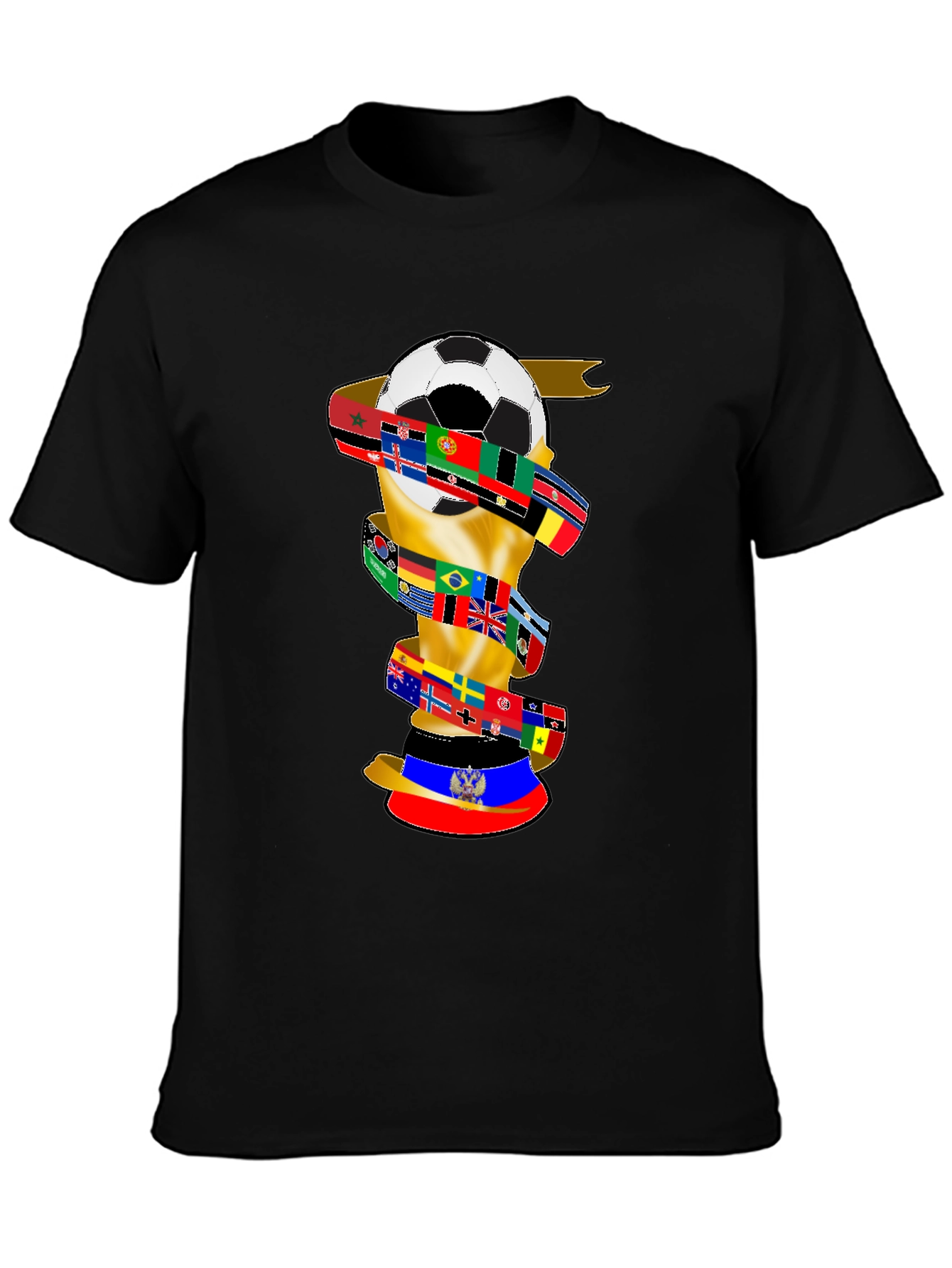 Soccer World Flags Graphic T-Shirt