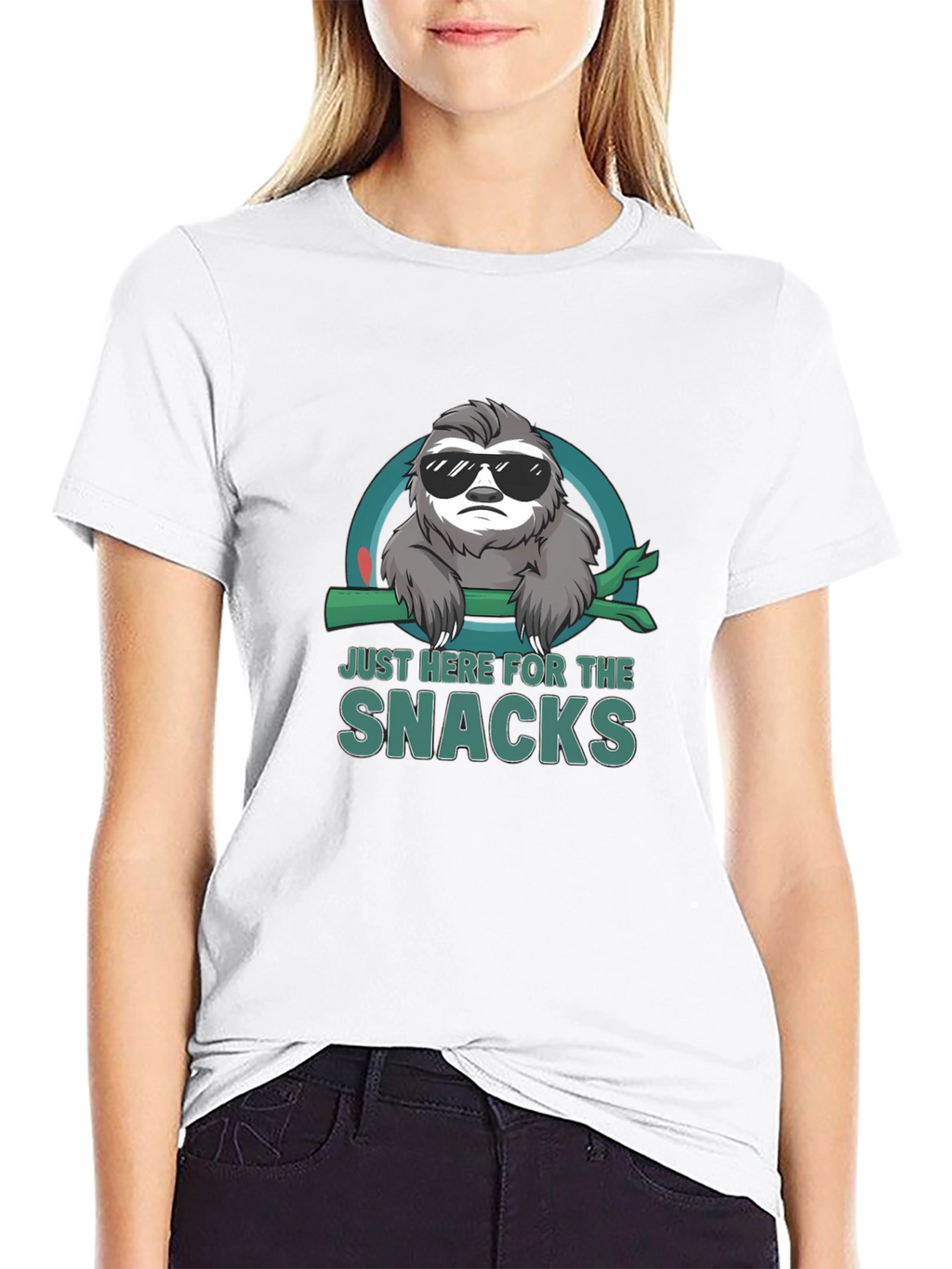 Just Here For Snacks Sloth T-Shirt