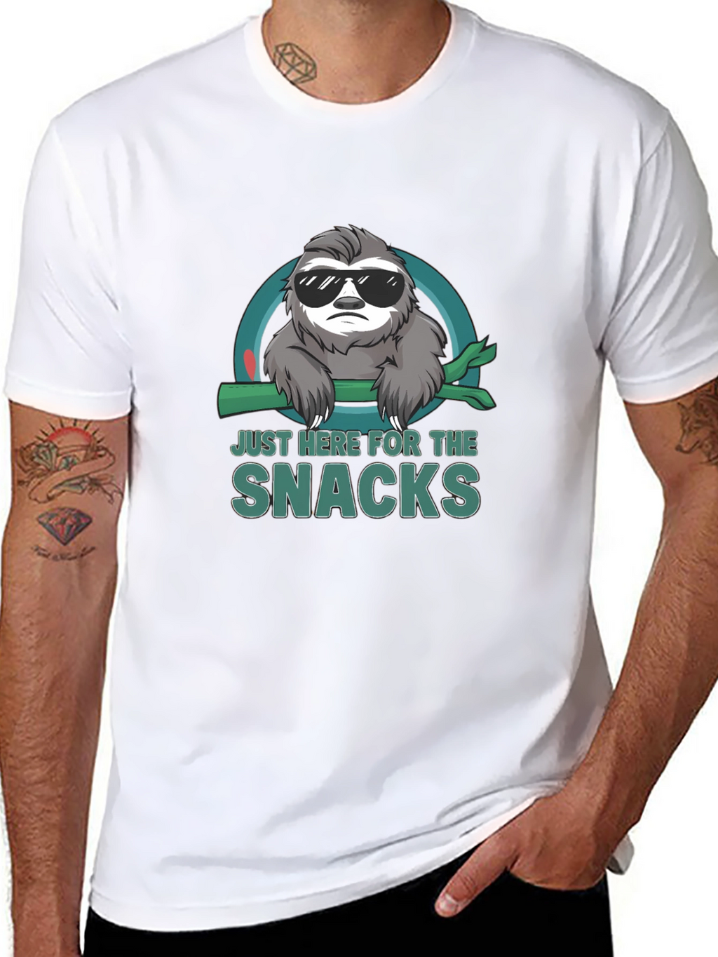Just Here For Snacks Sloth T-Shirt