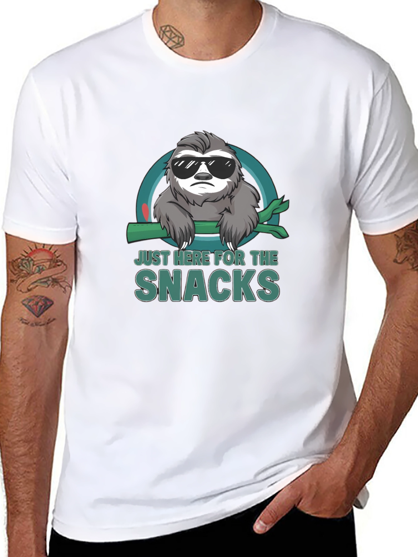 Just Here For Snacks Sloth T-Shirt
