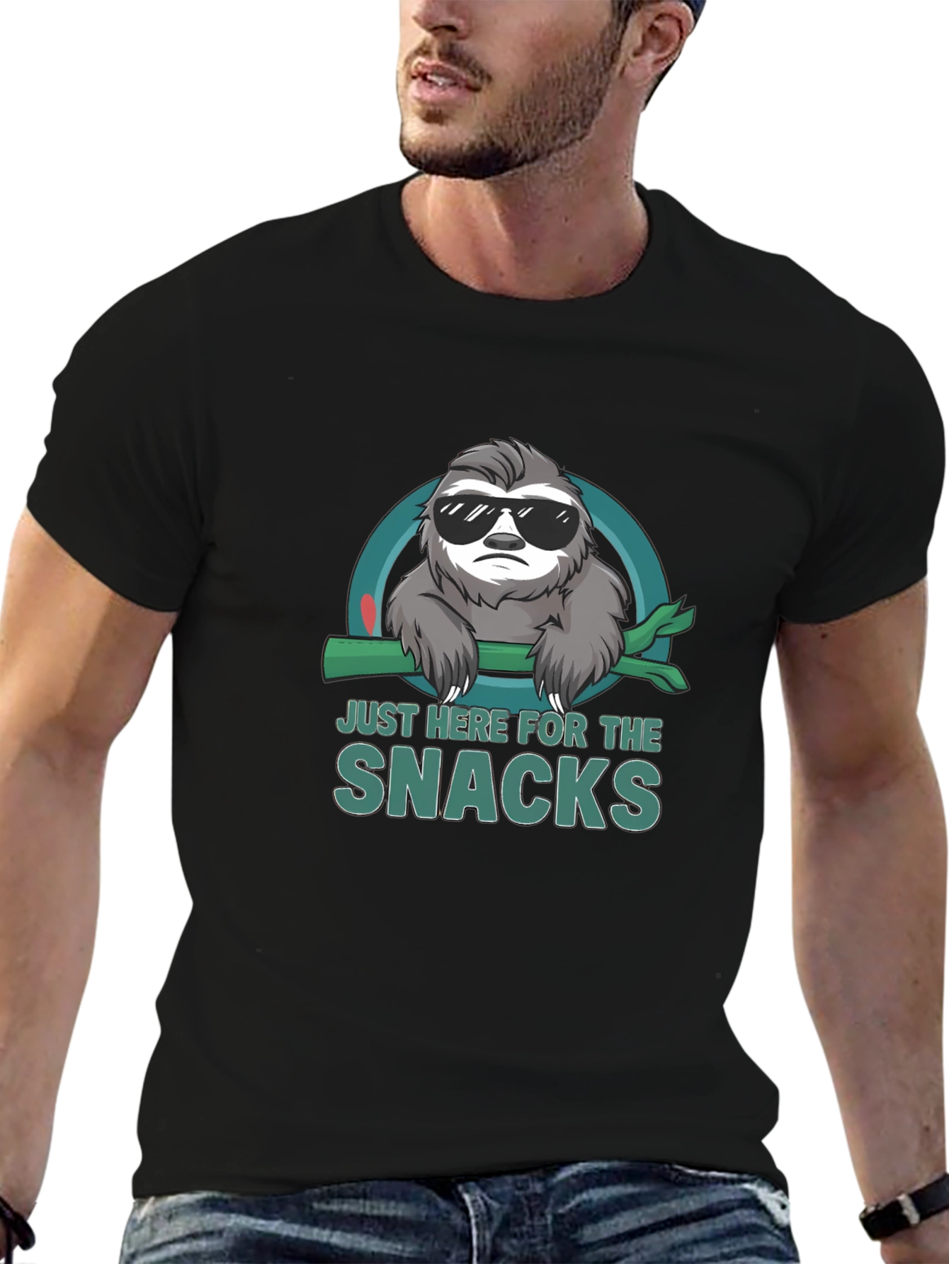 Just Here For Snacks Sloth T-Shirt