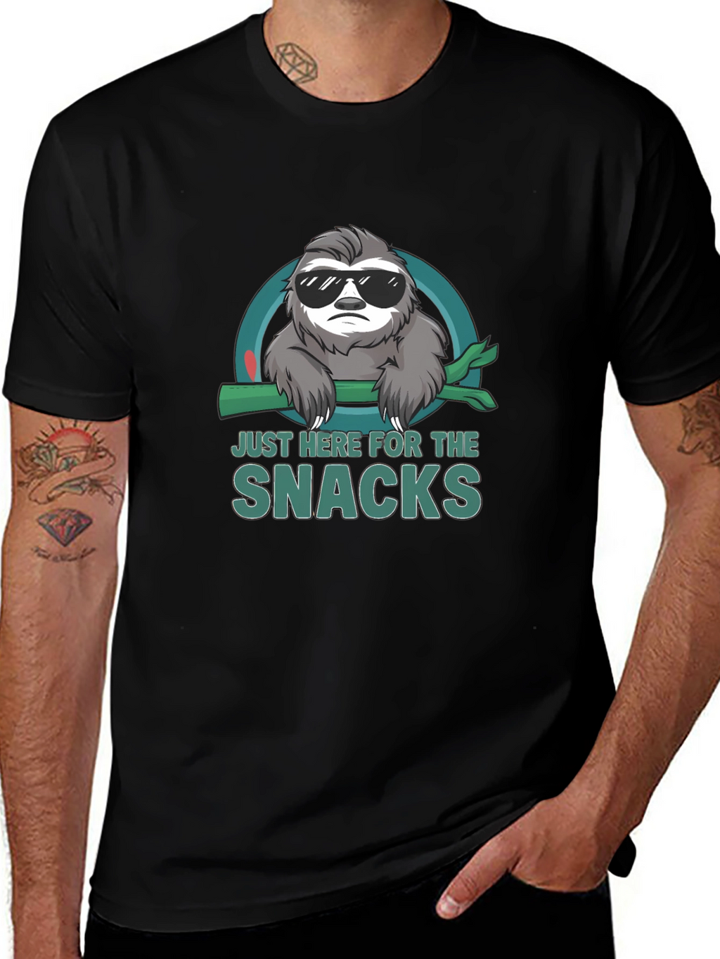 Just Here For Snacks Sloth T-Shirt