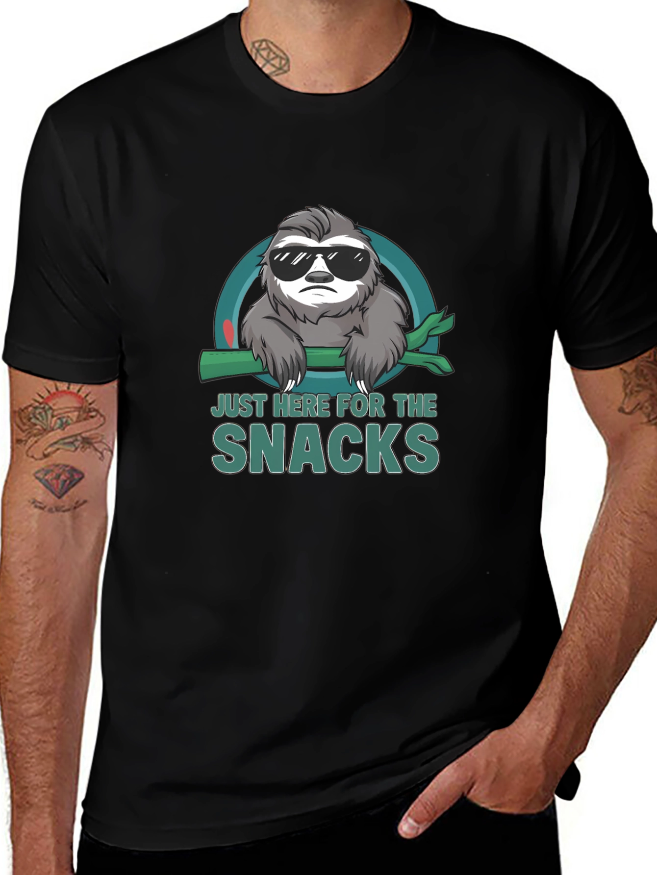 Just Here For Snacks Sloth T-Shirt