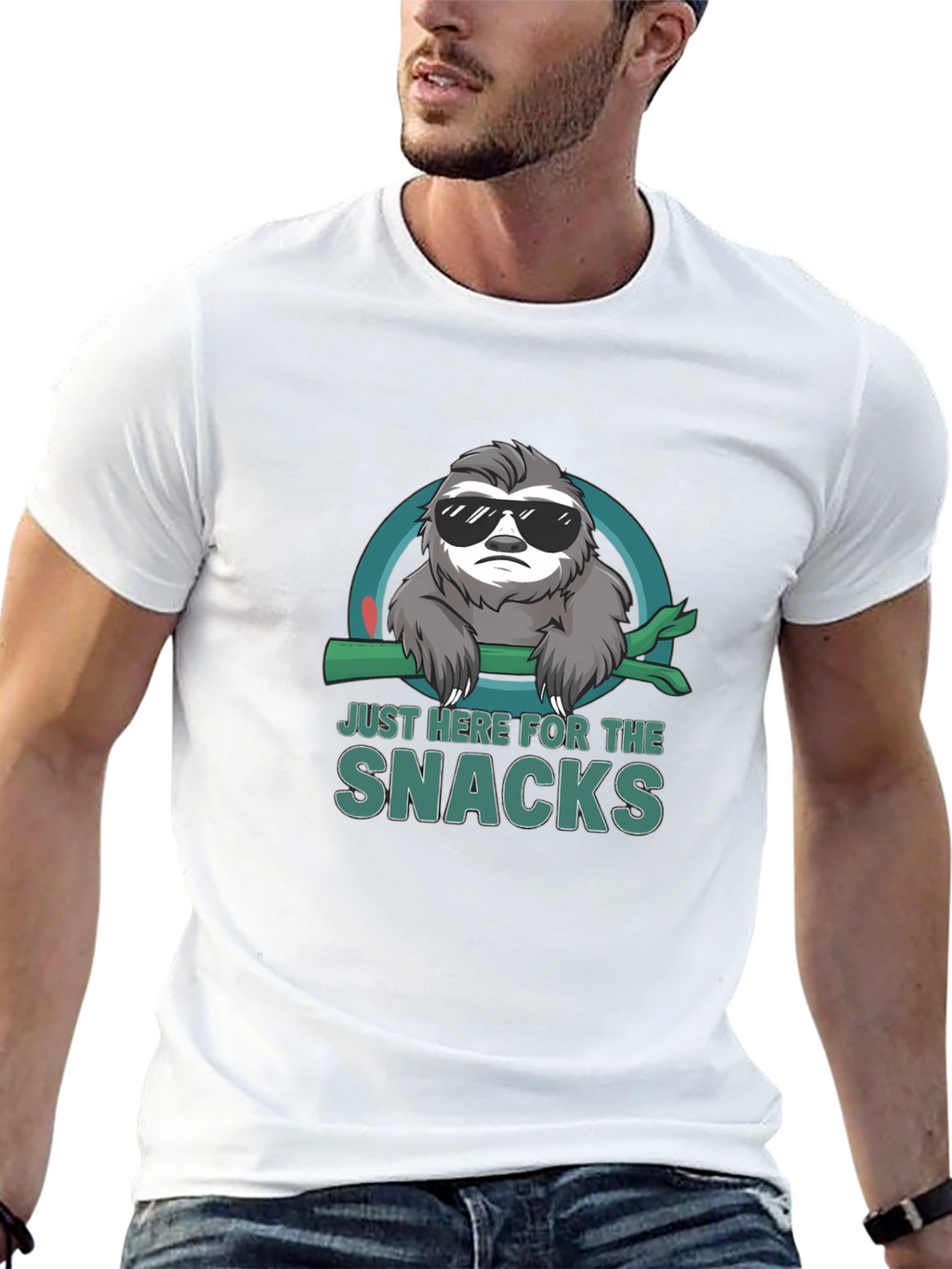 Just Here For Snacks Sloth T-Shirt