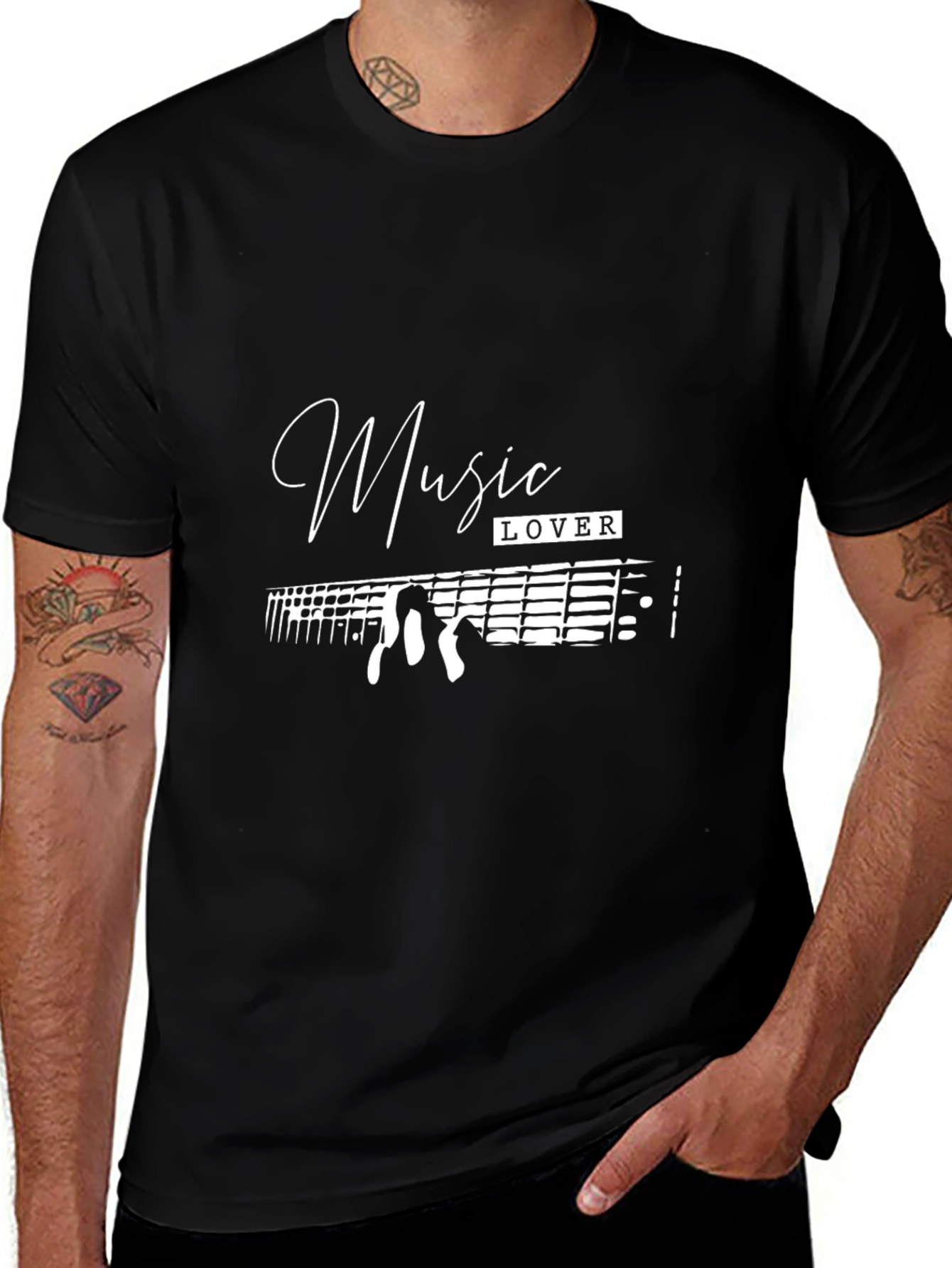 Music Lover Black T-Shirt