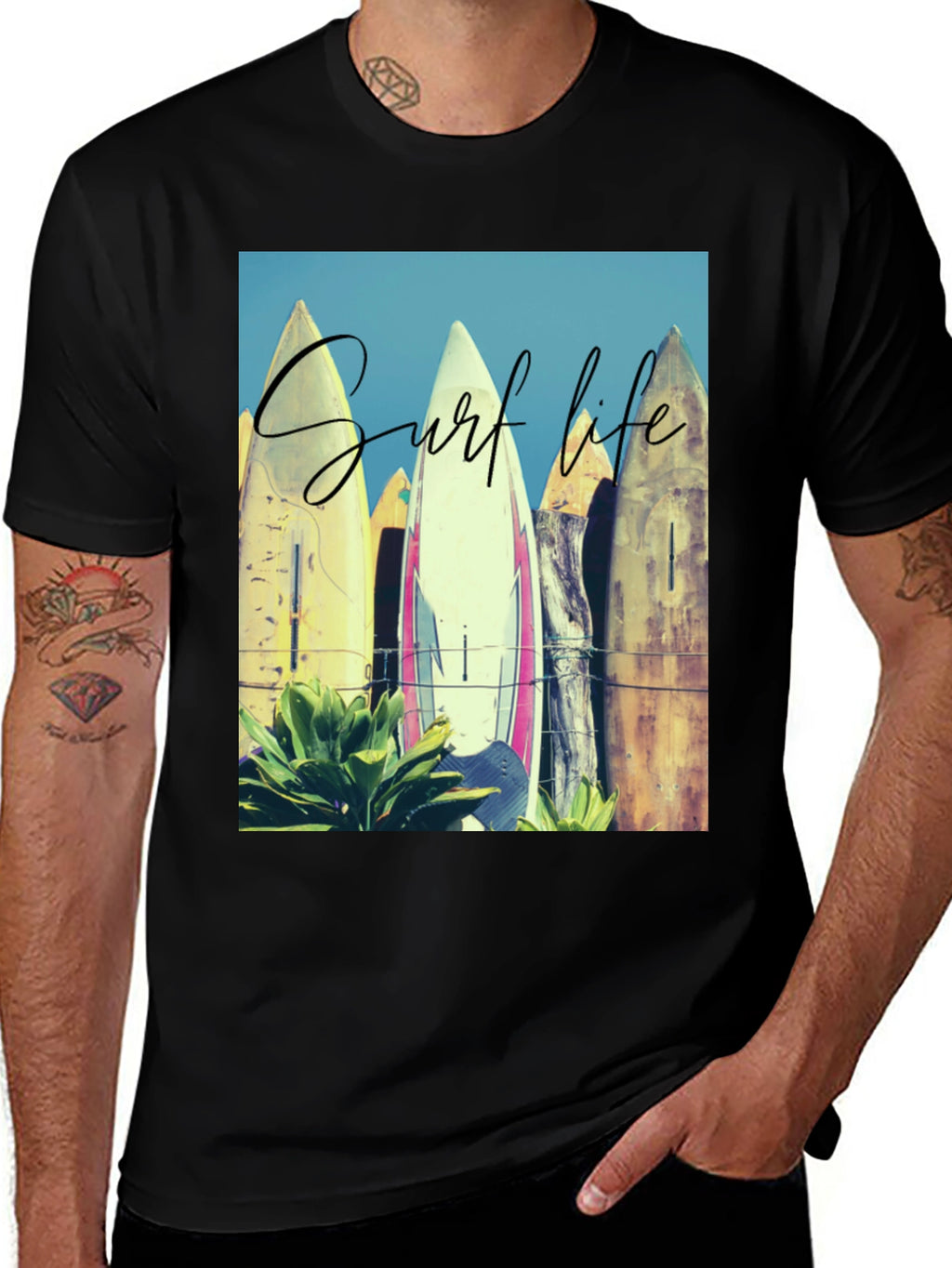 Surf Life Graphic Tee - Beach Vibes T-Shirt