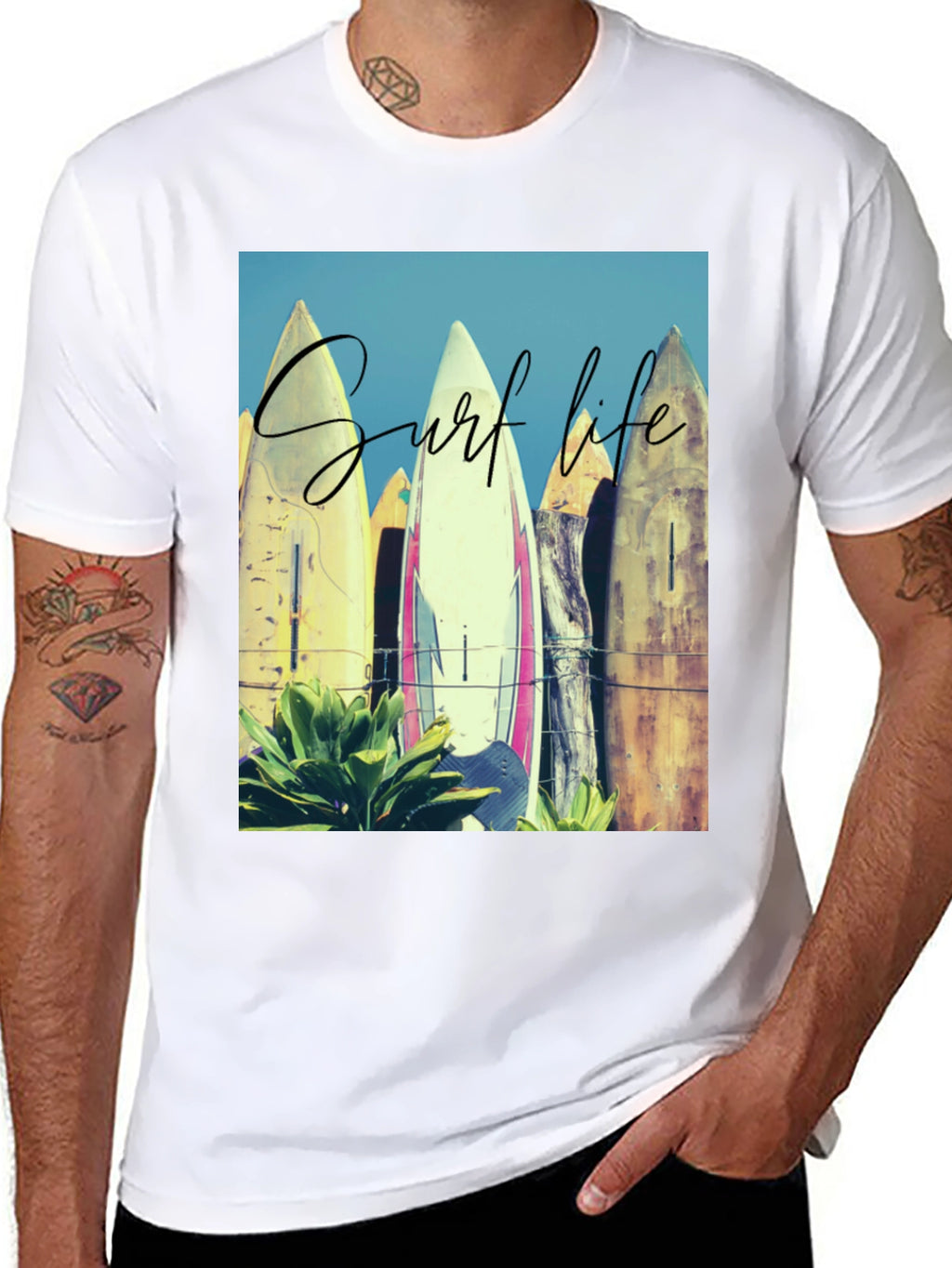 Surf Life Graphic Tee - Beach Vibes T-Shirt