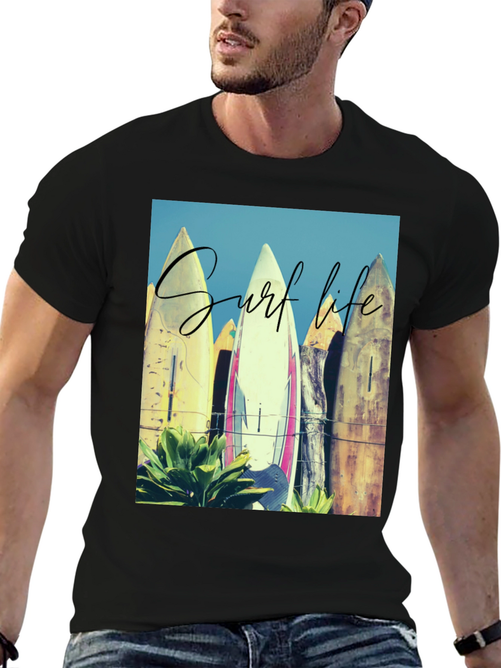 Surf Life Graphic Tee - Beach Vibes T-Shirt