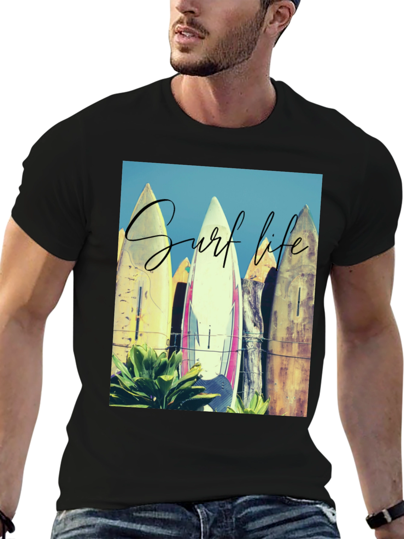 Surf Life Graphic Tee - Beach Vibes T-Shirt