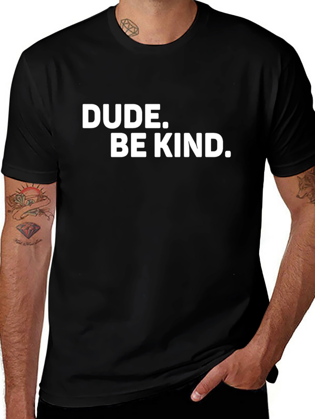 Dude. Be Kind. Graphic T-Shirt - Black