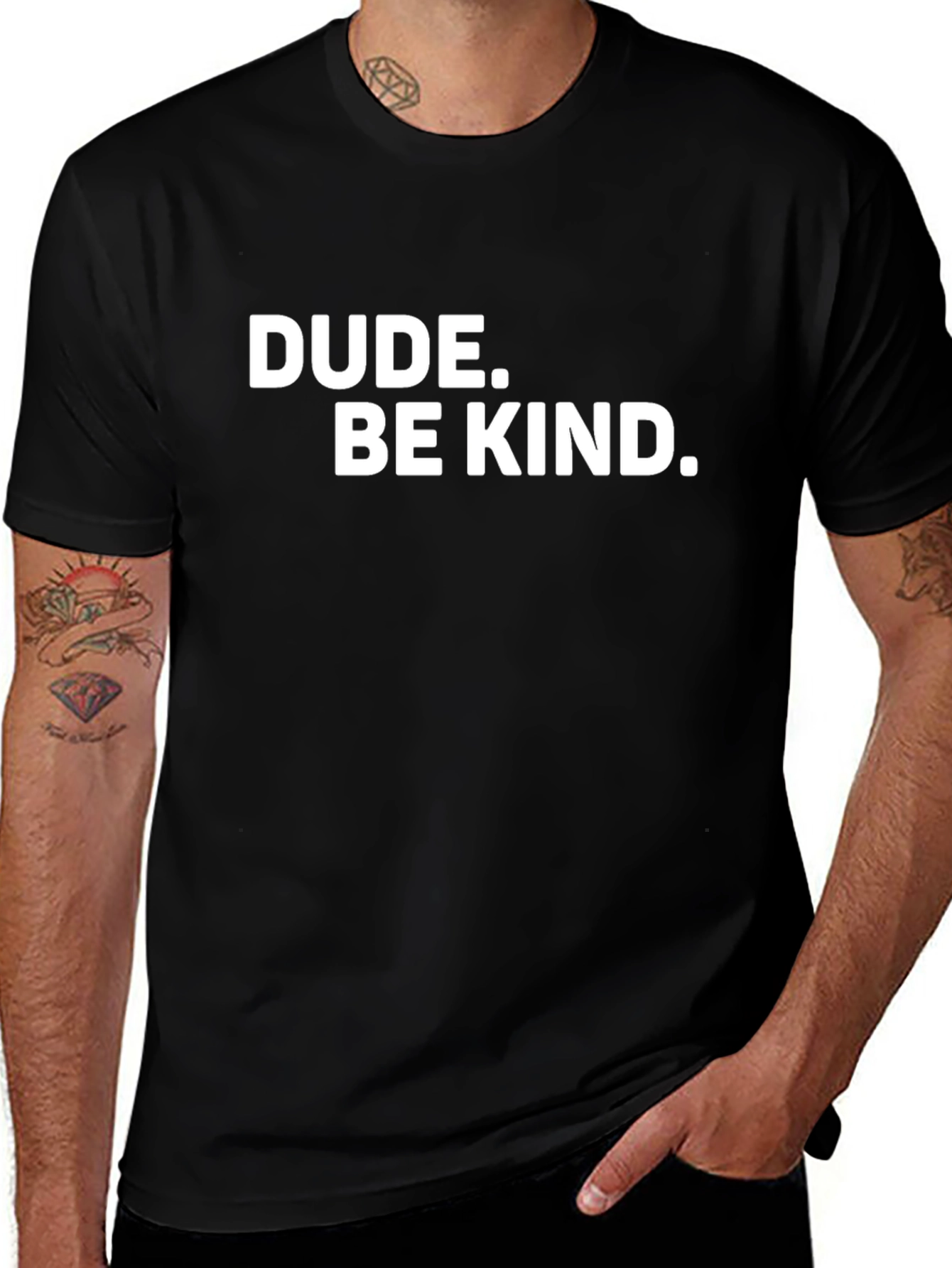 Dude. Be Kind. Graphic T-Shirt - Black