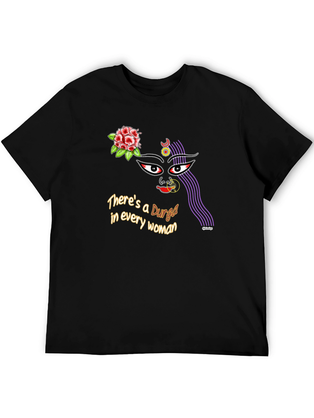 Durga Woman Graphic Tee - Empowering Design