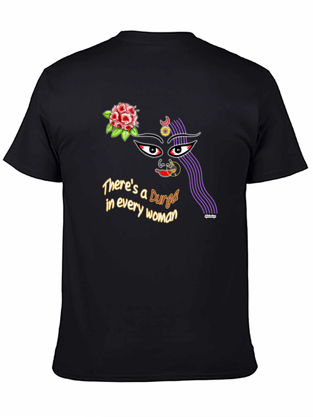 Durga Woman Graphic Tee - Empowering Design