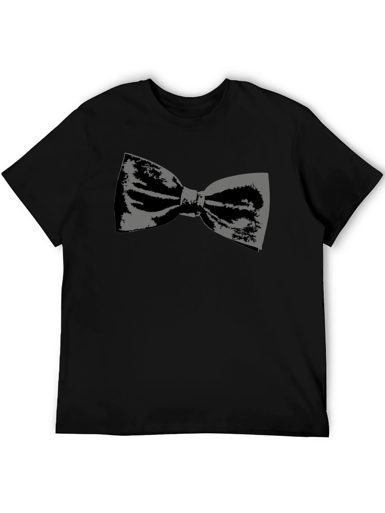 Bow Tie Graphic Tee - Black Cotton