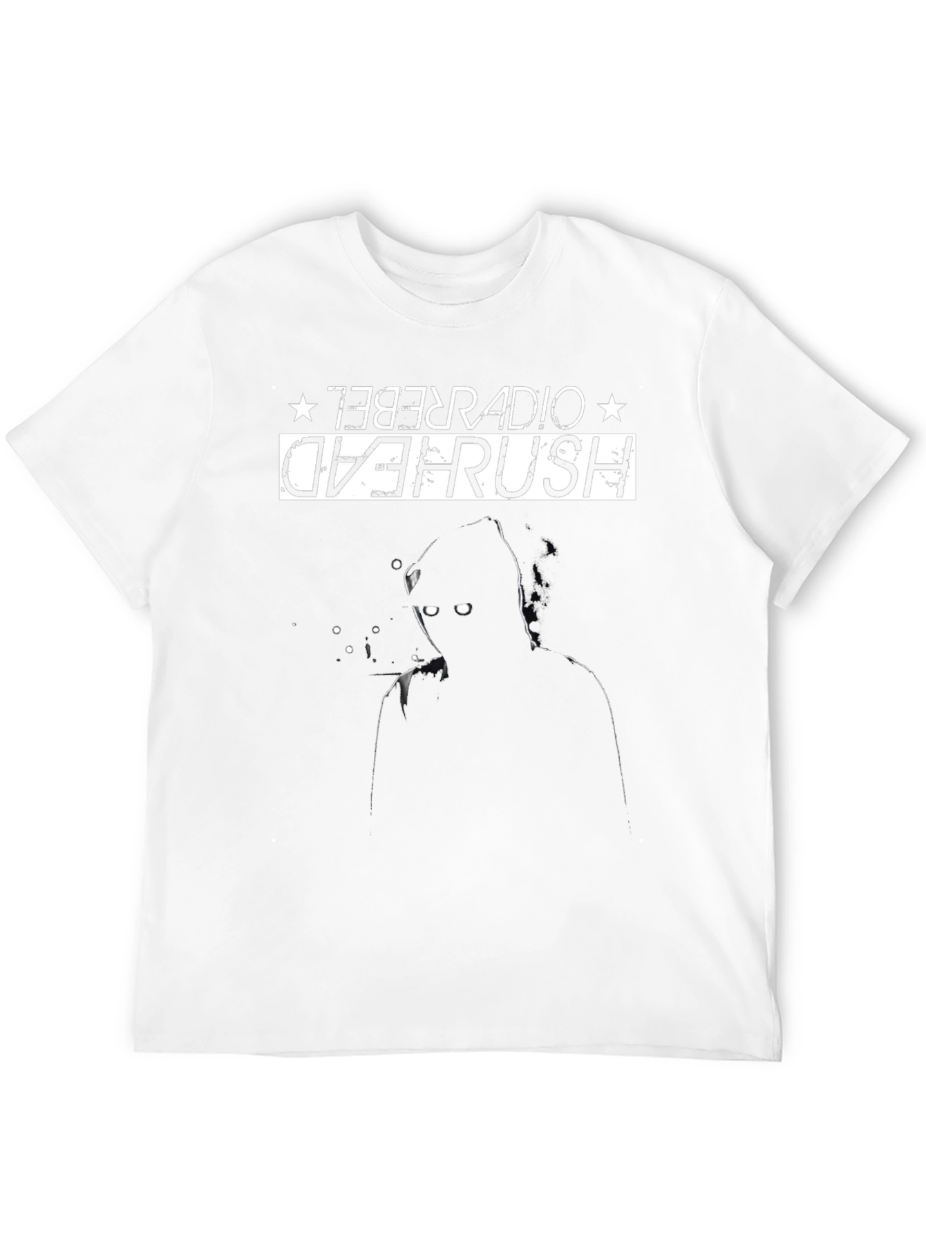 Death Head Radio Rebel Black Graphic Tee
