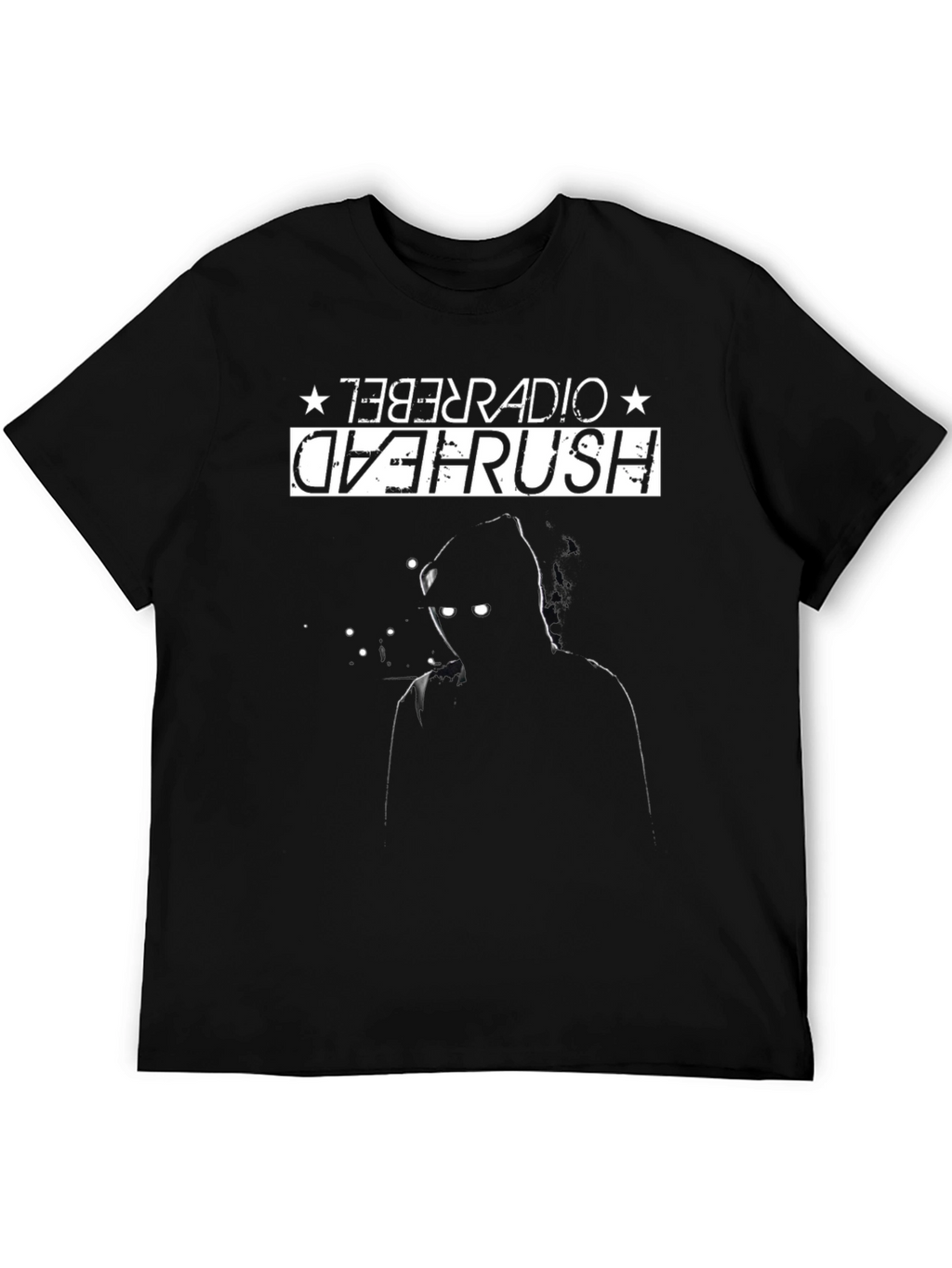 Death Head Radio Rebel Black Graphic Tee