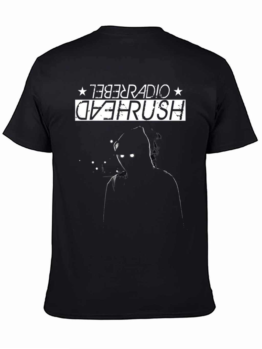 Death Head Radio Rebel Black Graphic Tee