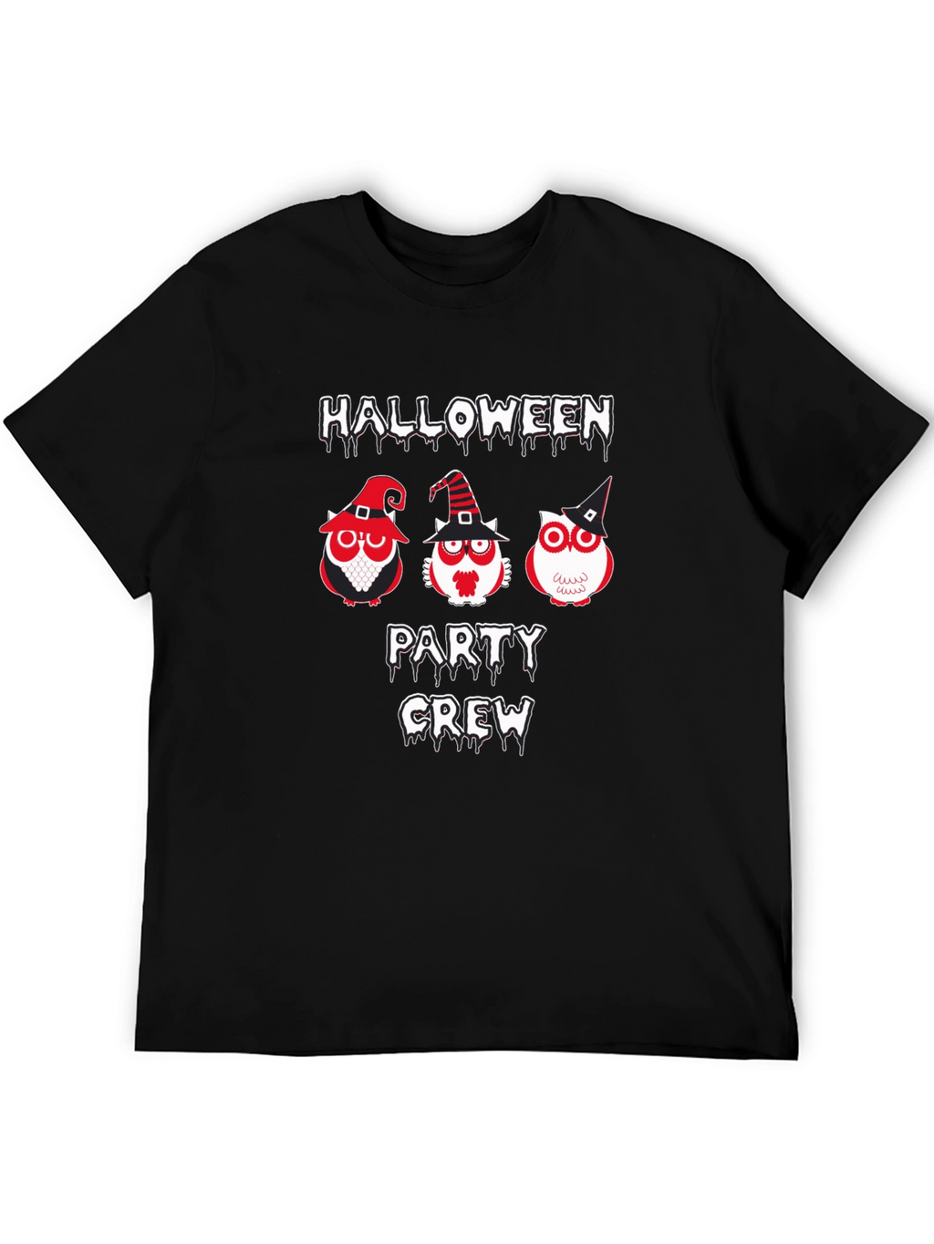 Halloween Party Crew Owl Graphic Tee