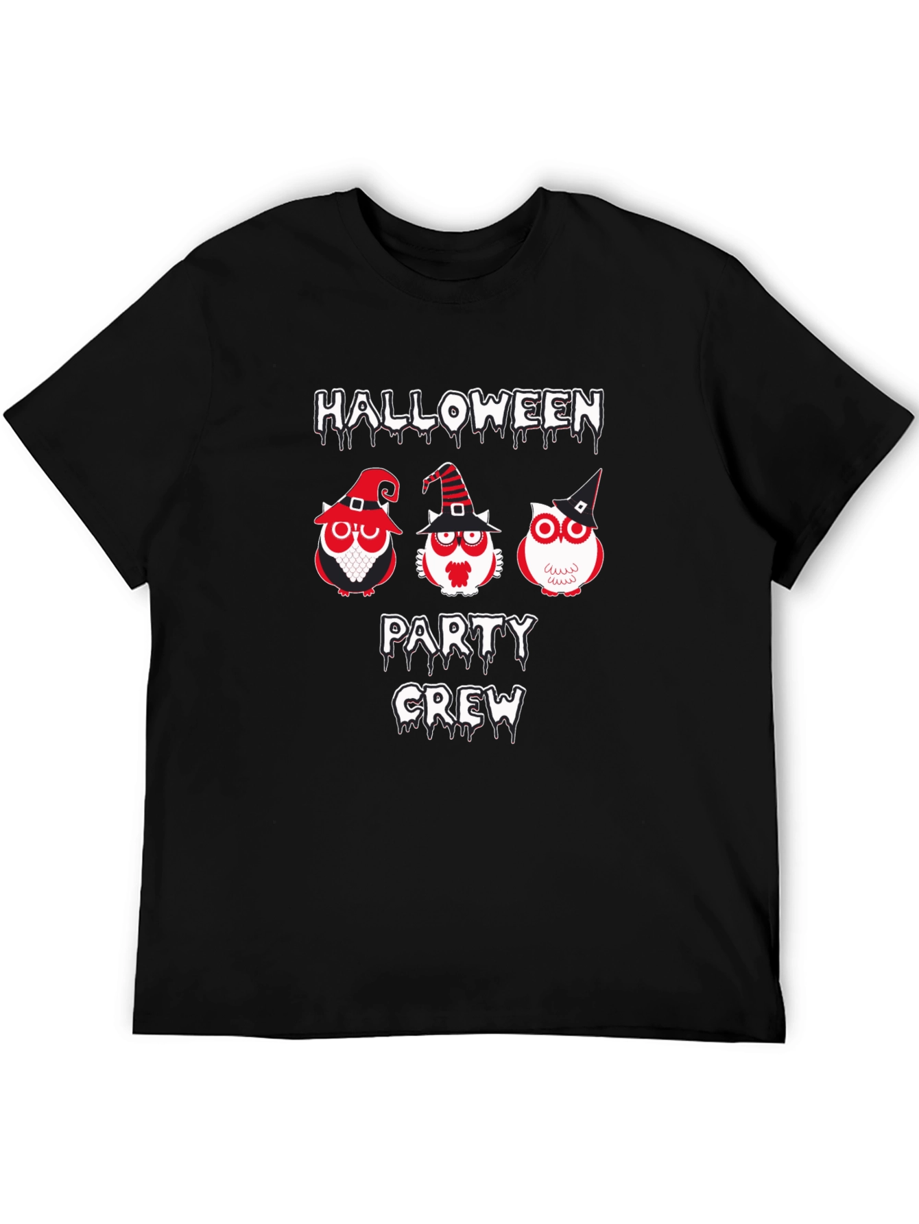 Halloween Party Crew Owl Graphic Tee