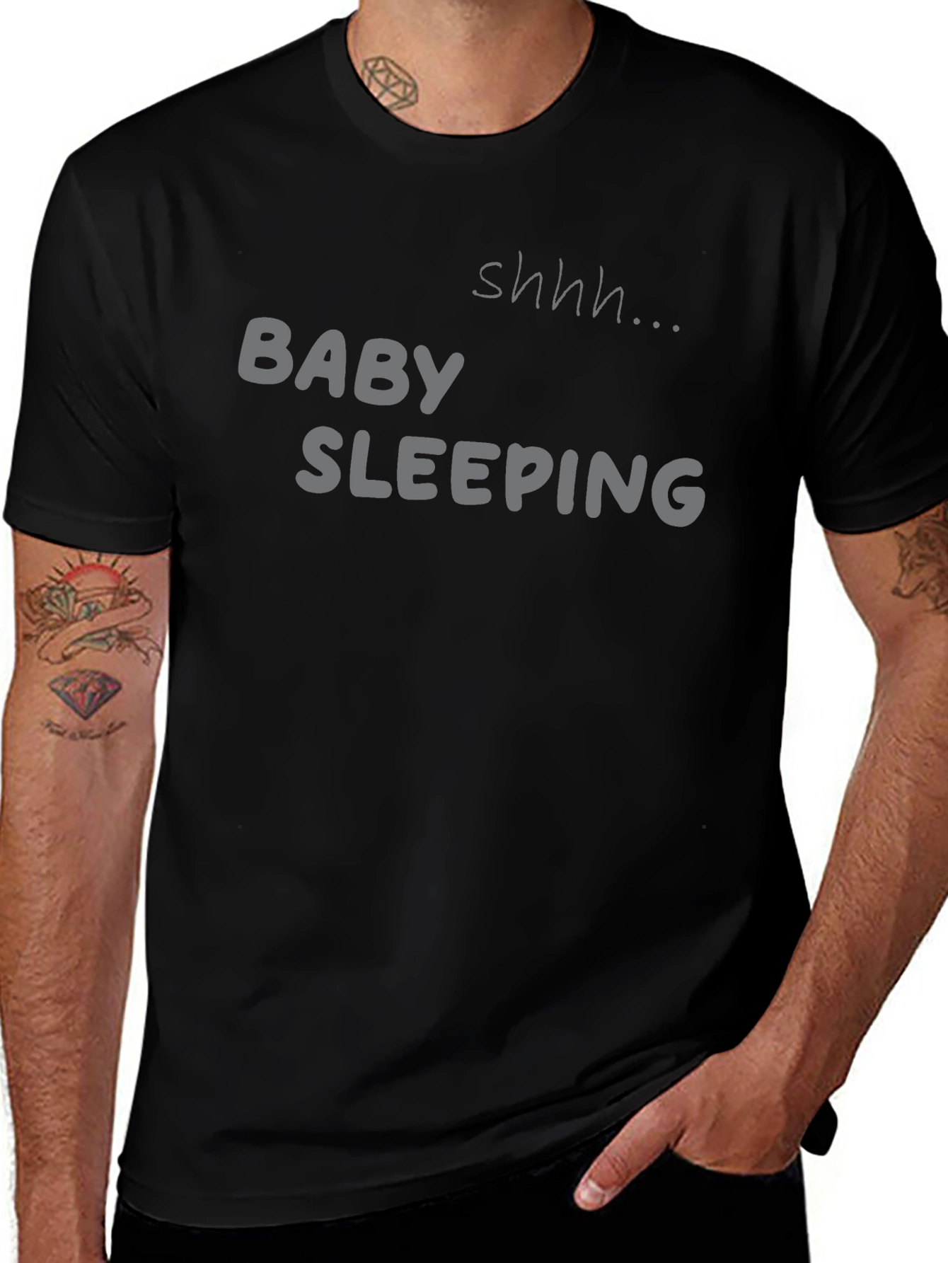 Shhh... Baby Sleeping Graphic Tee - Soft & Comfy Cotton