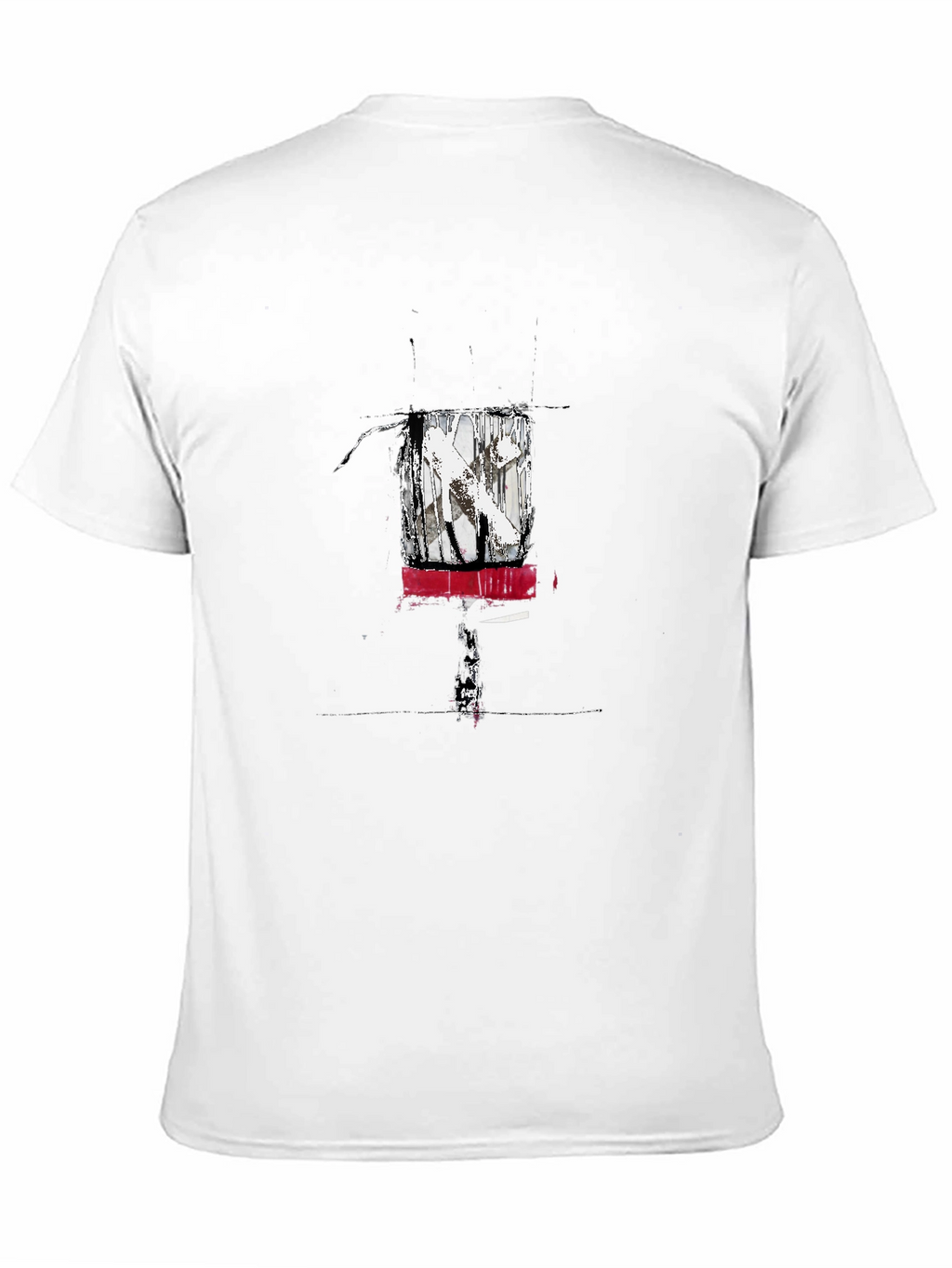 Abstract Art Graphic Tee - Black Cotton Blend