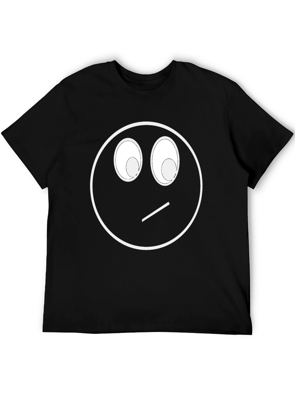 Funny Skeptical Smiley Face Graphic T-Shirt
