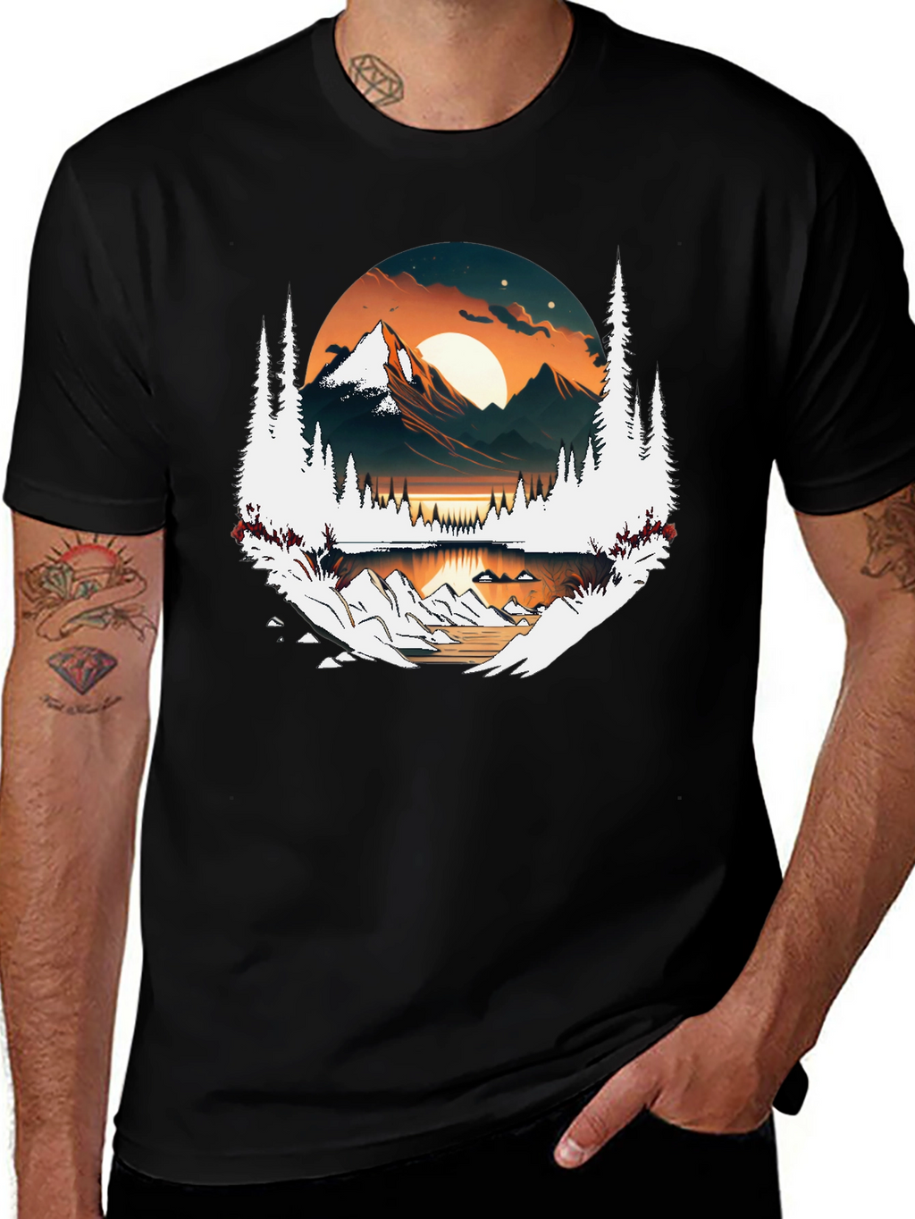 Mountain Vista Graphic Tee - Nature Inspired Design