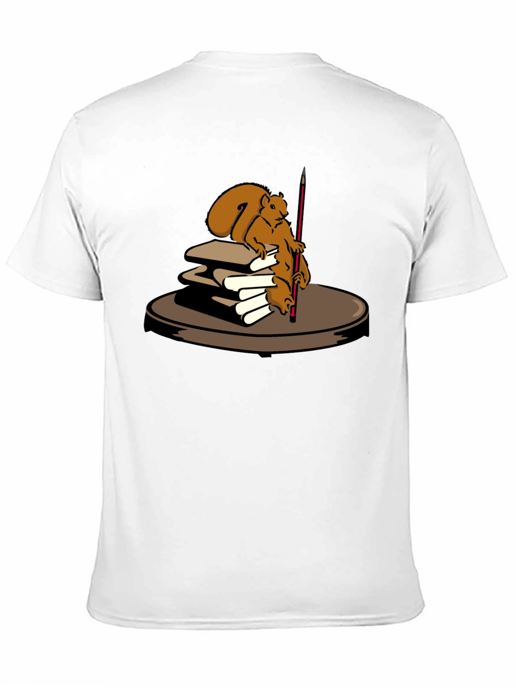 Squirrel Artist Graphic T-Shirt - Black Cotton Tee