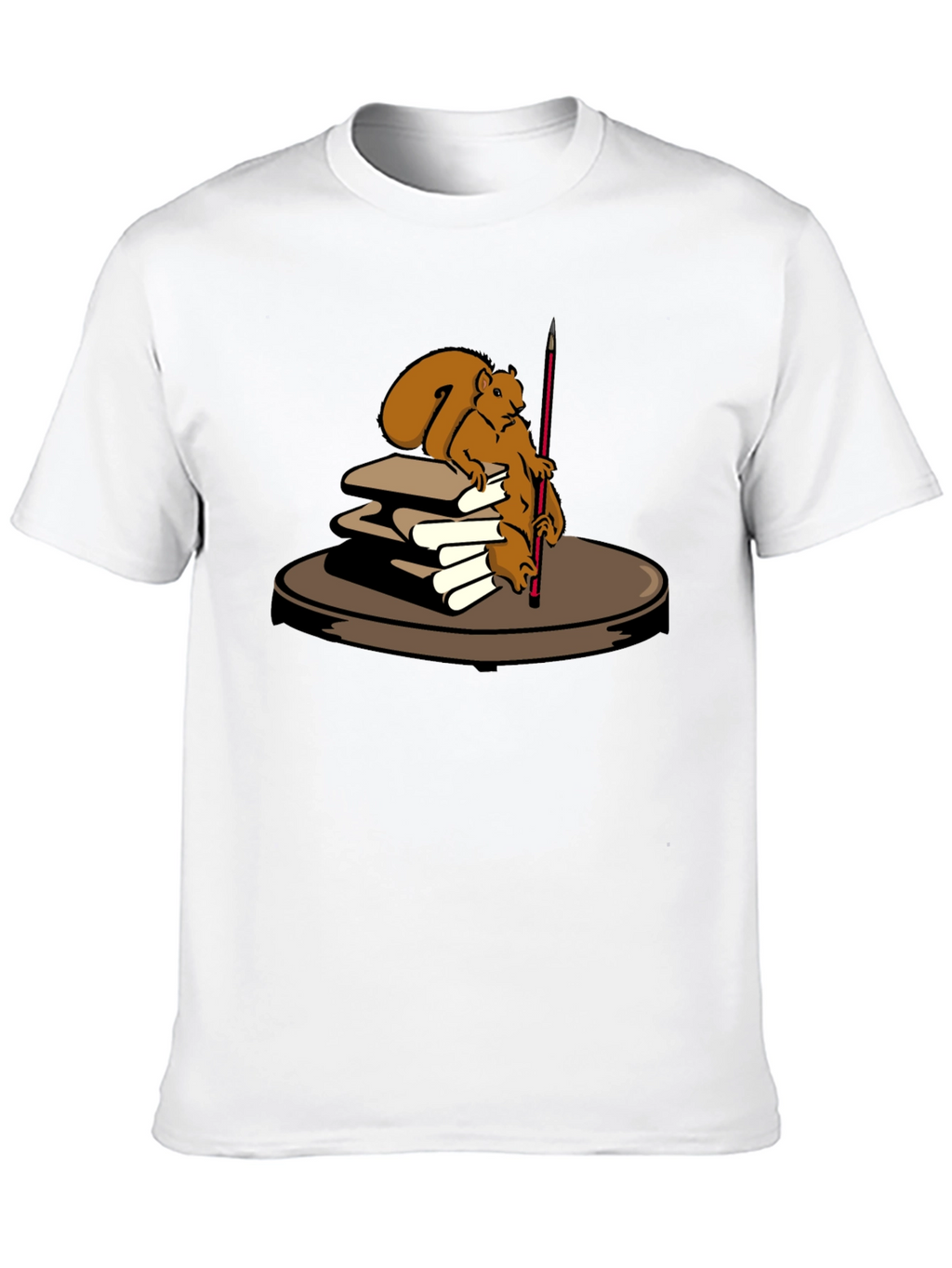 Squirrel Artist Graphic T-Shirt - Black Cotton Tee