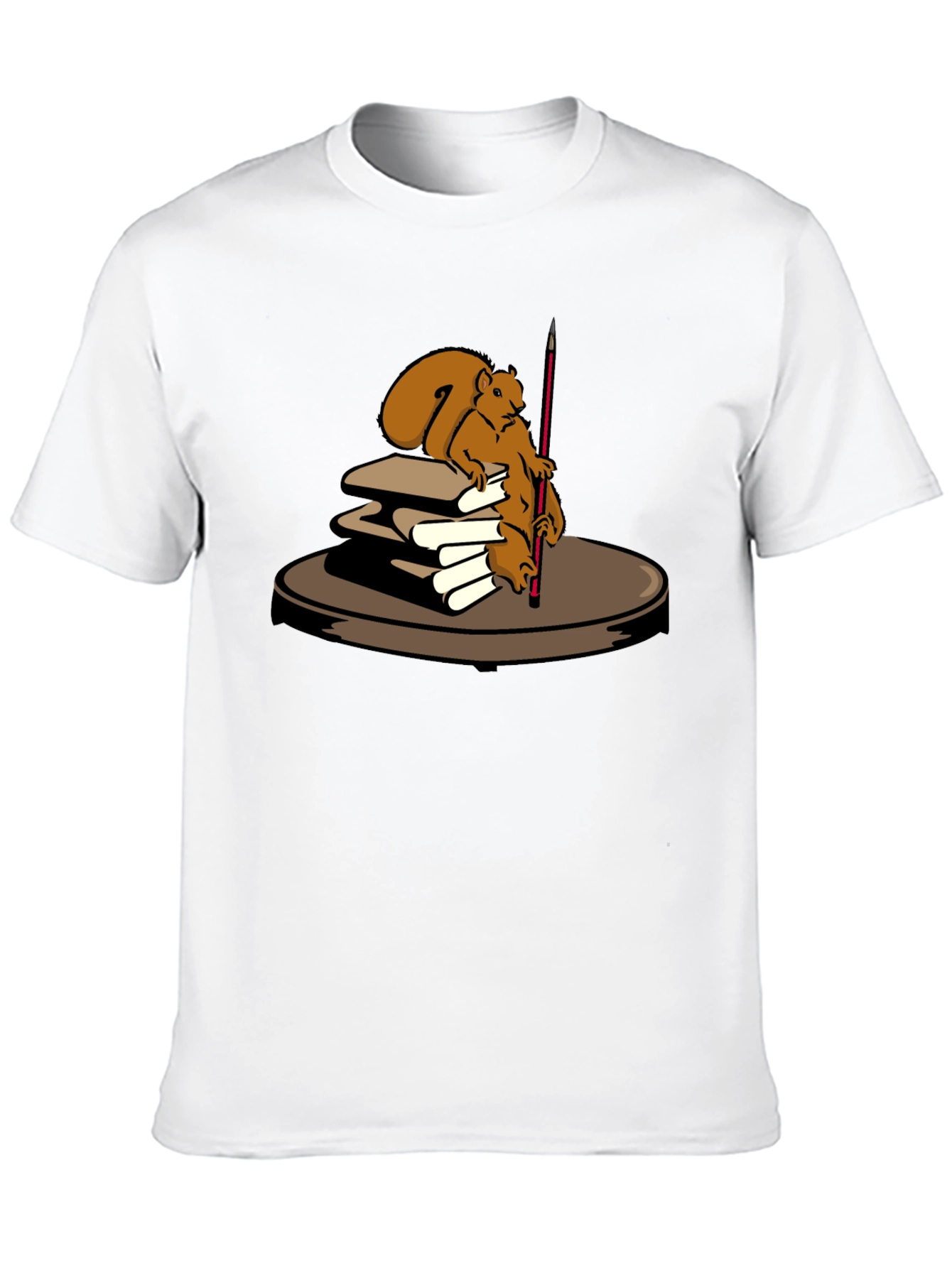 Squirrel Artist Graphic T-Shirt - Black Cotton Tee