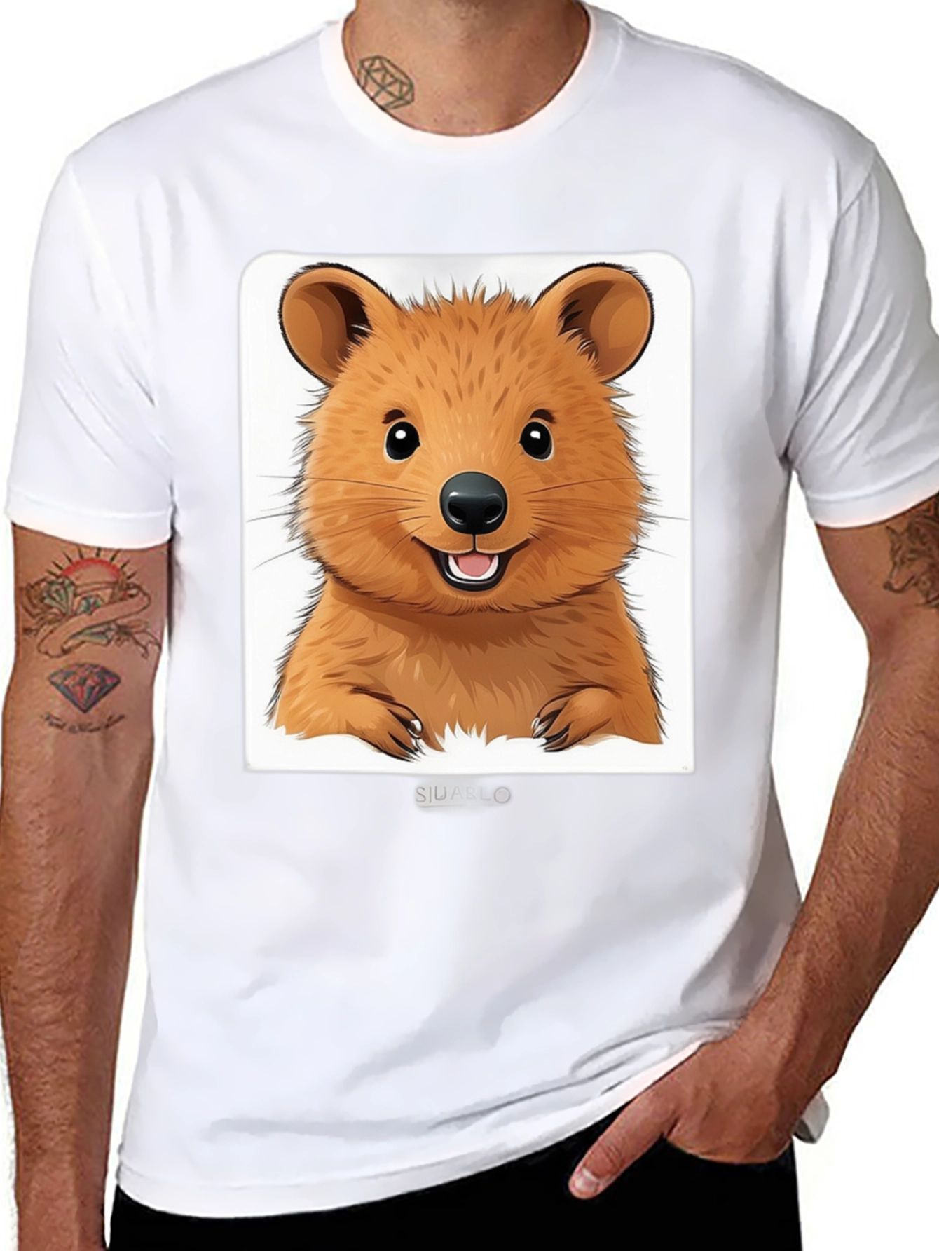 Cute Quokka Graphic T-Shirt - Unisex Black Tee