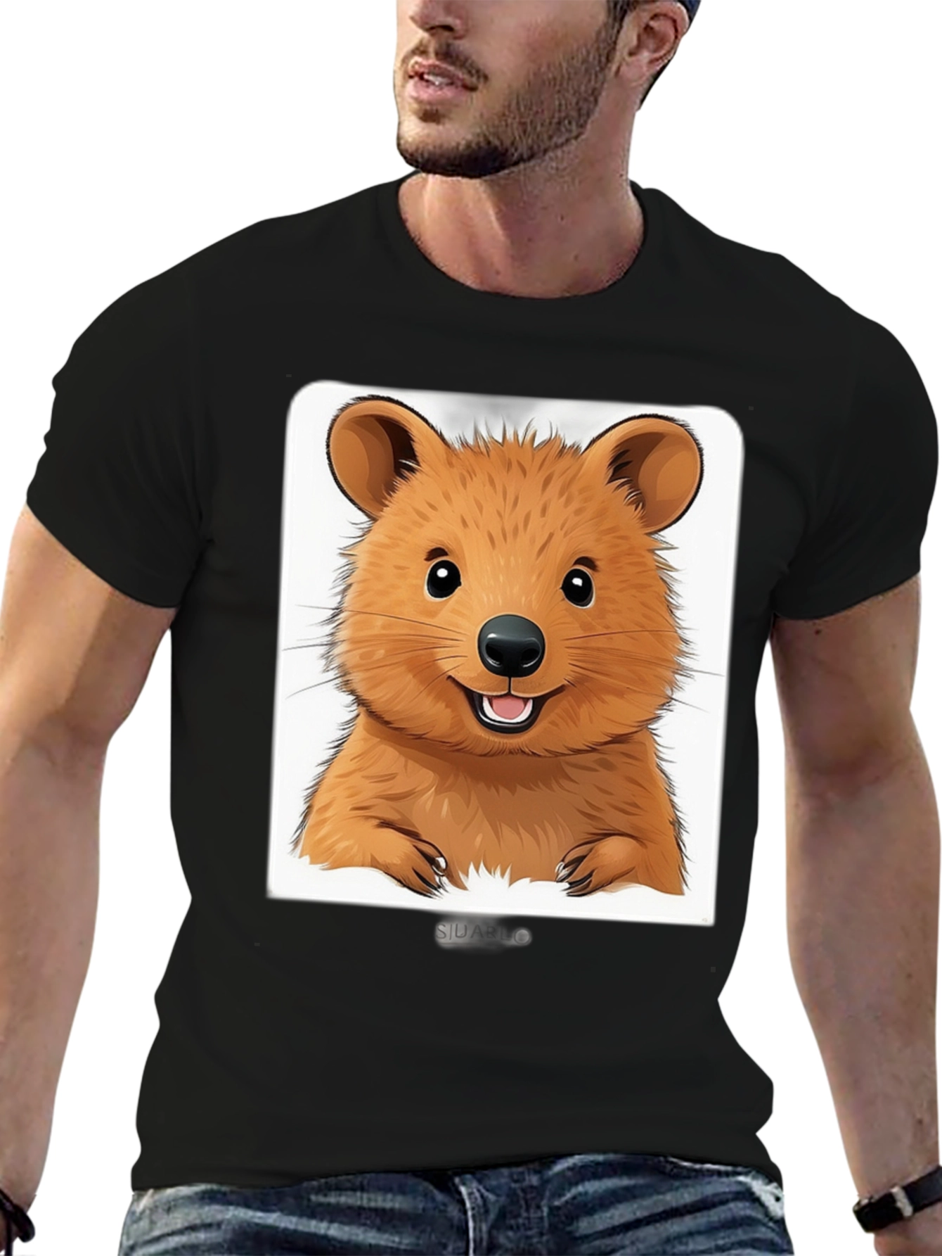 Cute Quokka Graphic T-Shirt - Unisex Black Tee