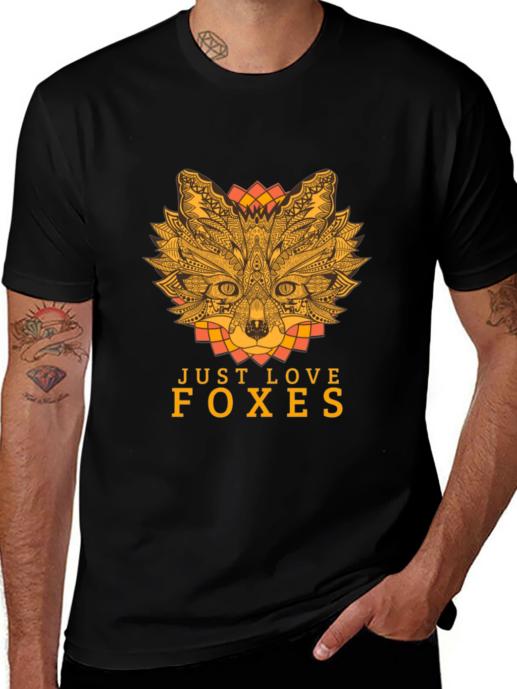 Just Love Foxes Graphic Tee Short Sleeve T-Shirt