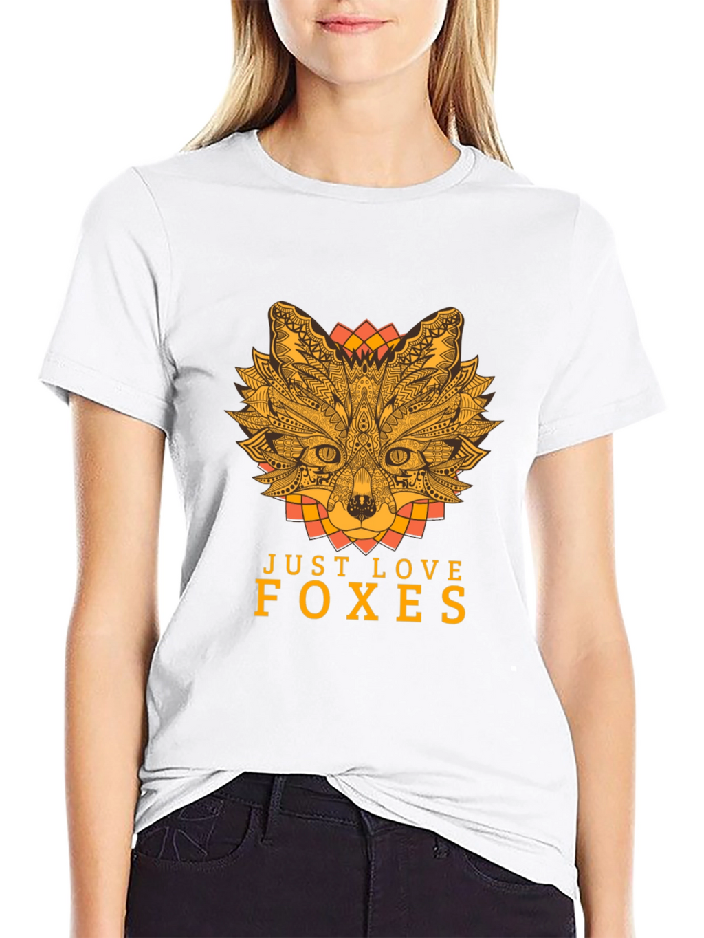 Just Love Foxes Graphic Tee Short Sleeve T-Shirt