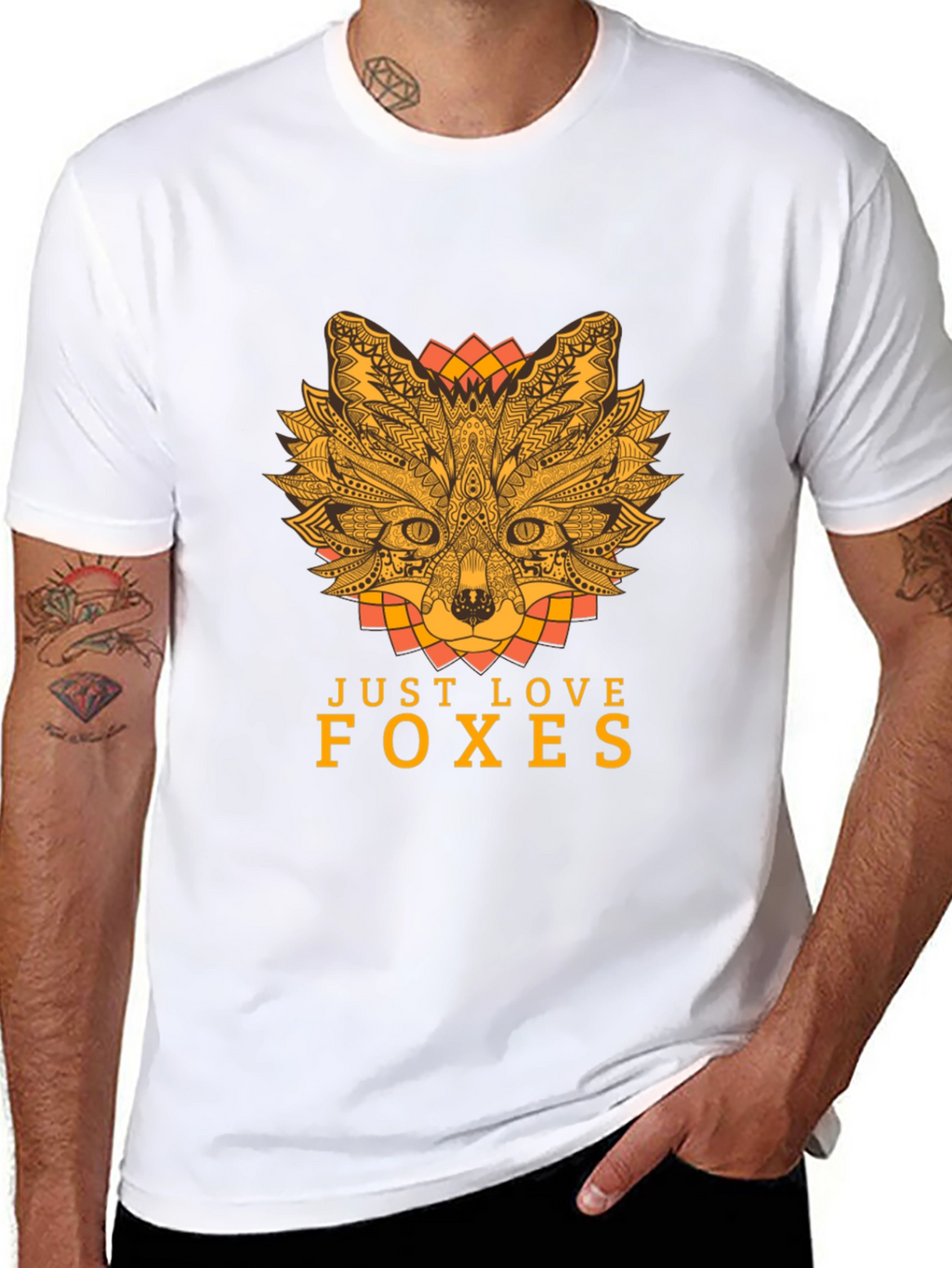 Just Love Foxes Graphic Tee Short Sleeve T-Shirt