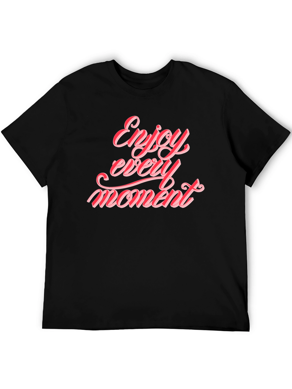 Enjoy Every Moment Graphic Tee - Stylish Black T-Shirt