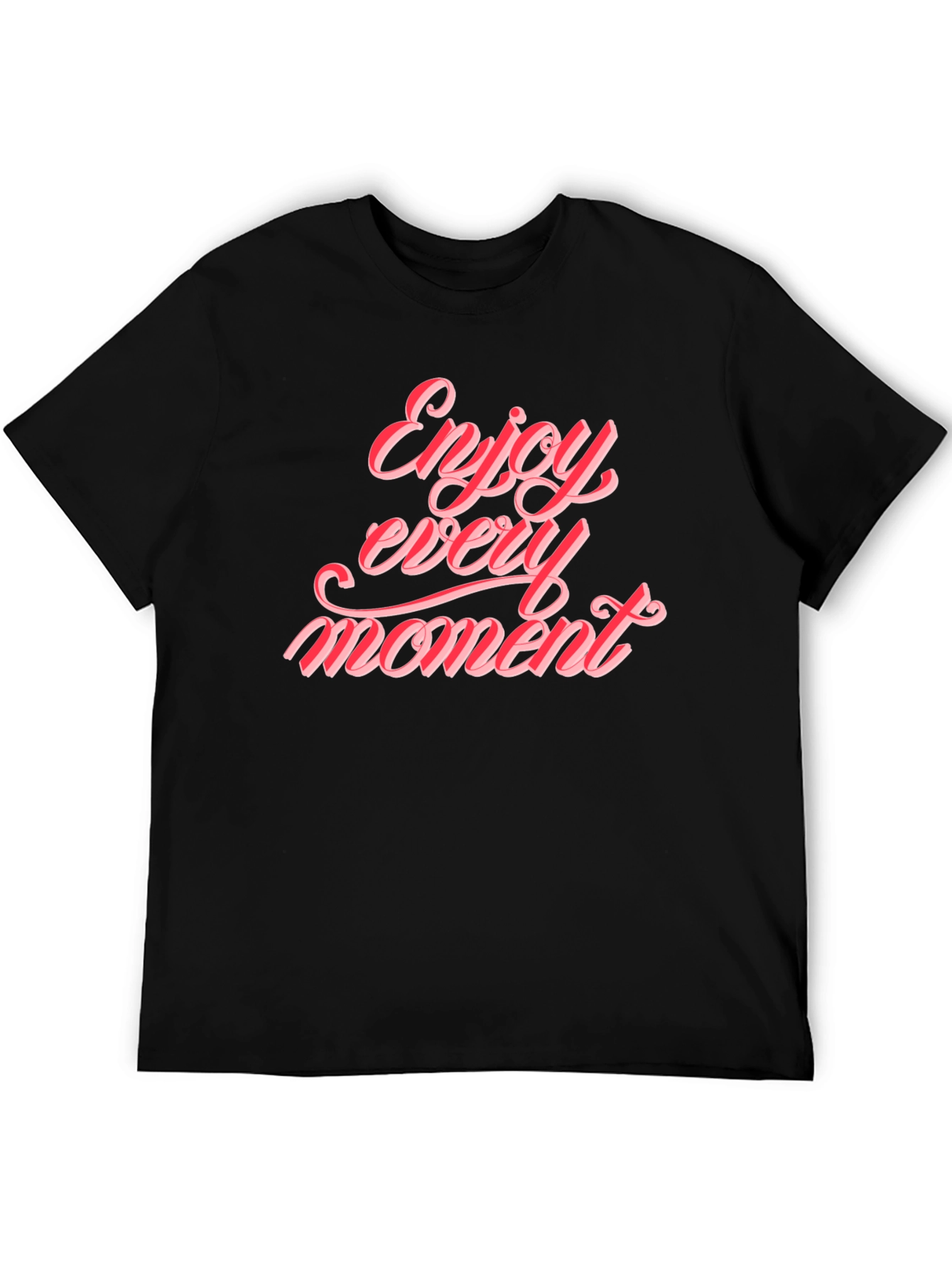 Enjoy Every Moment Graphic Tee - Stylish Black T-Shirt