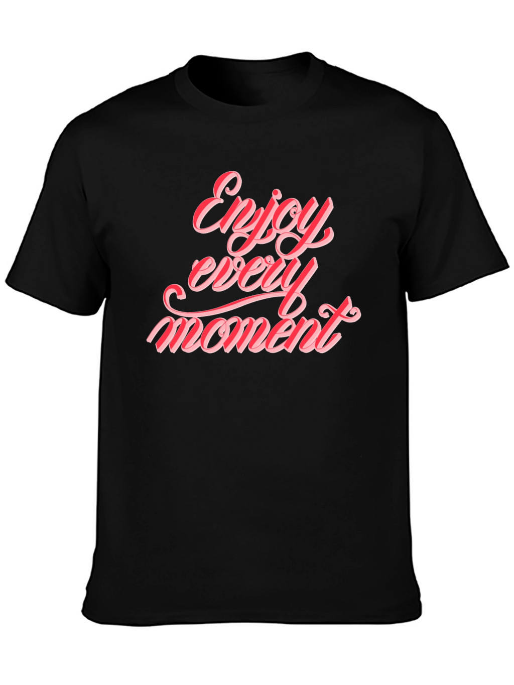 Enjoy Every Moment Graphic Tee - Stylish Black T-Shirt