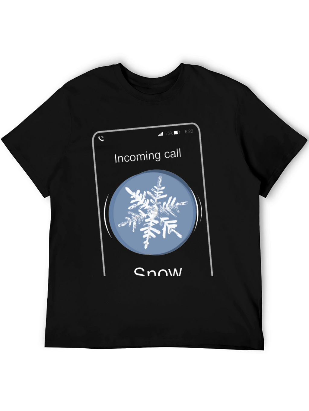 Snowflake Incoming Call Graphic T-Shirt